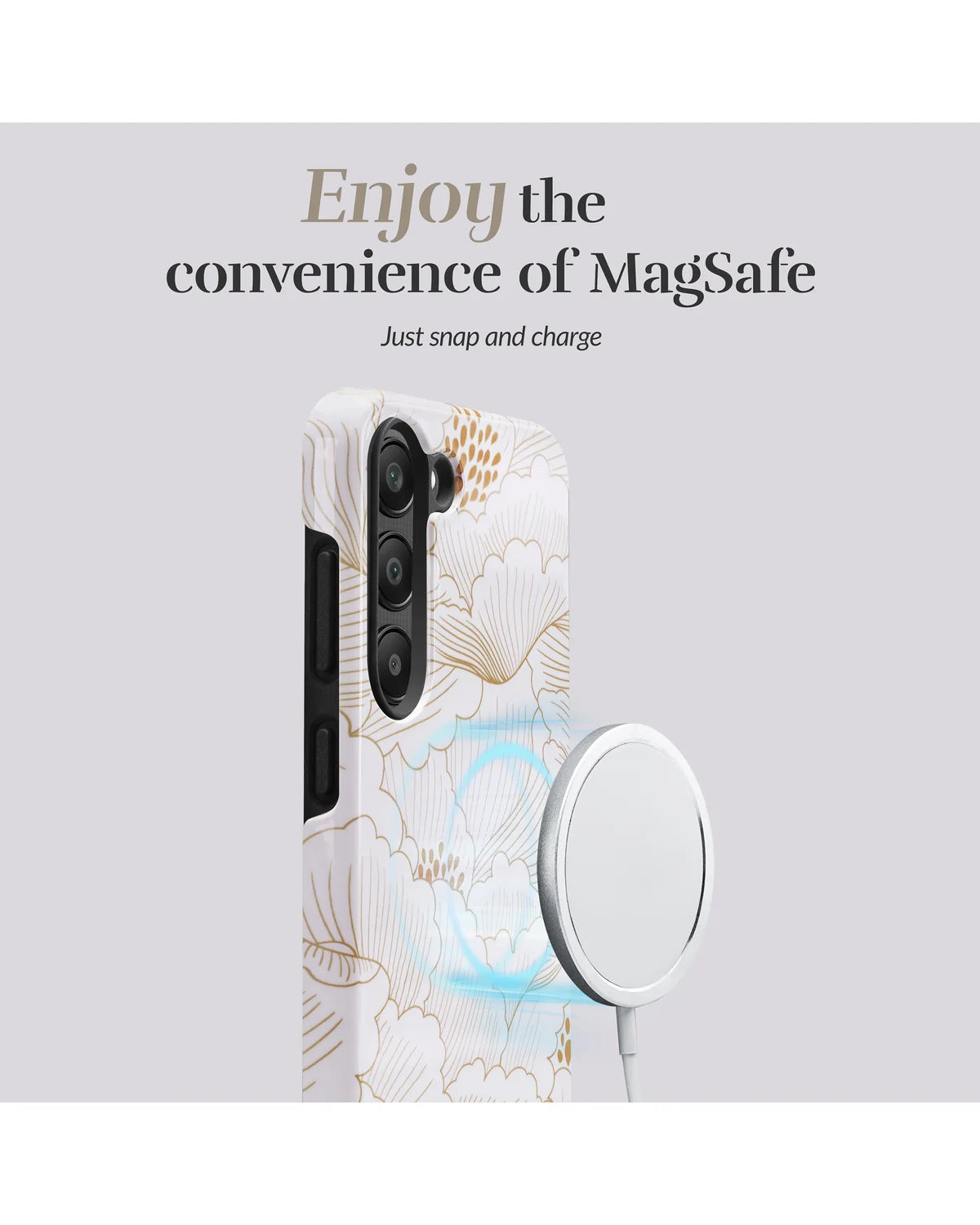 Mio by Mobilize White Roses MagSafe Compatibel Hoesje – Samsung Galaxy S25 Edge 5G