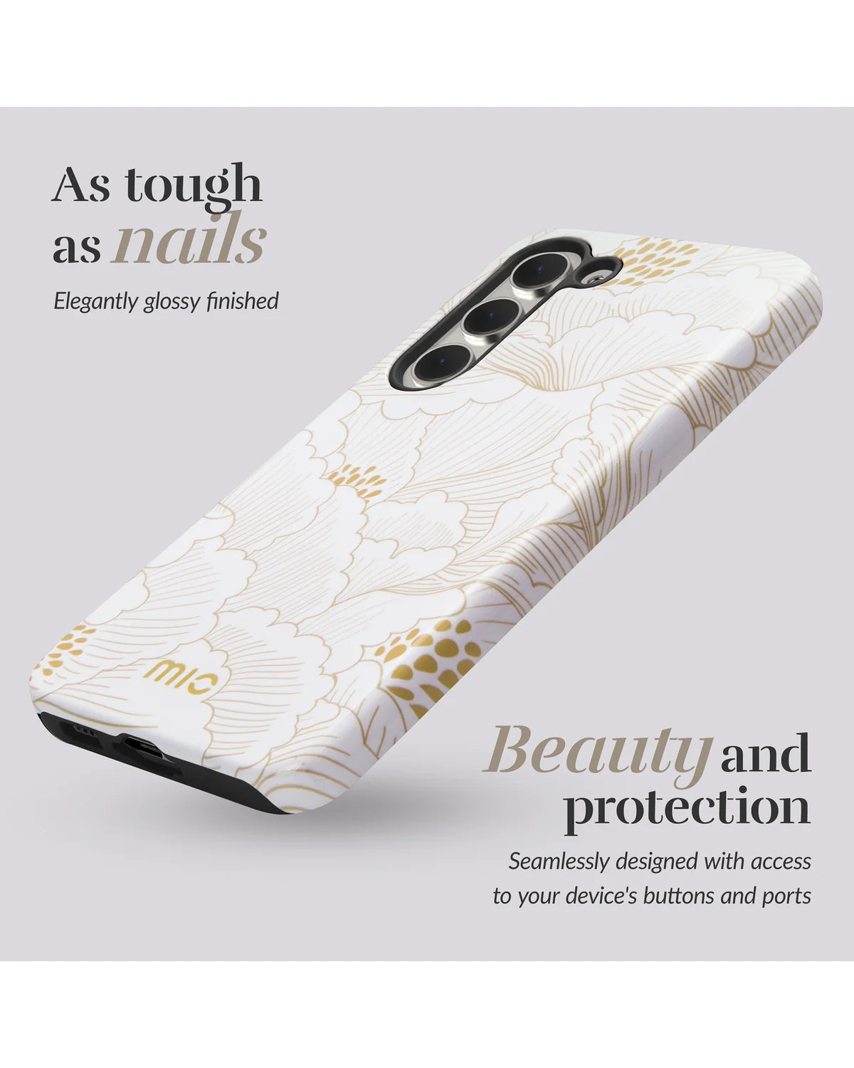 Mio by Mobilize White Roses MagSafe Compatibel Hoesje – Samsung Galaxy S25 Fe 5G