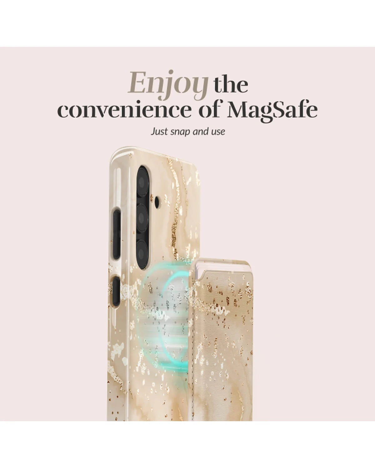 MIO Gold Marble MagSafe-compatibele kaarthouder