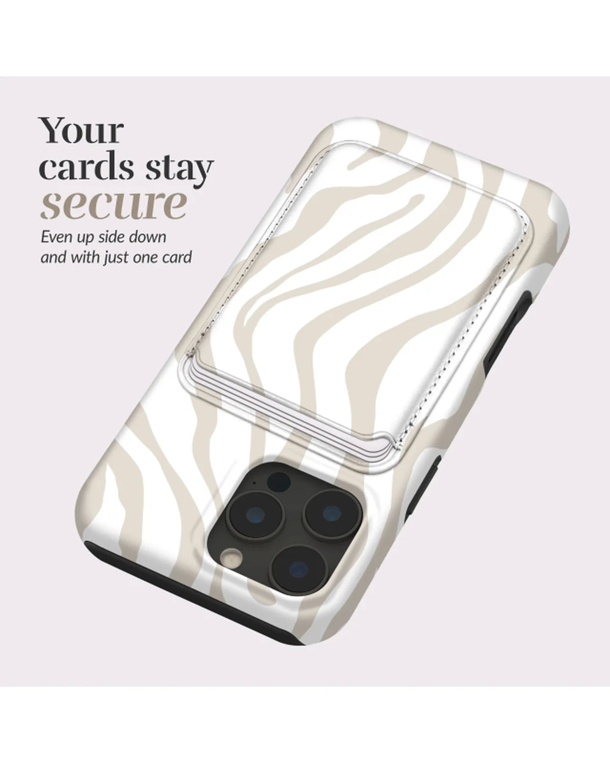 MIO Sandy Zebra MagSafe-compatibele kaarthouder