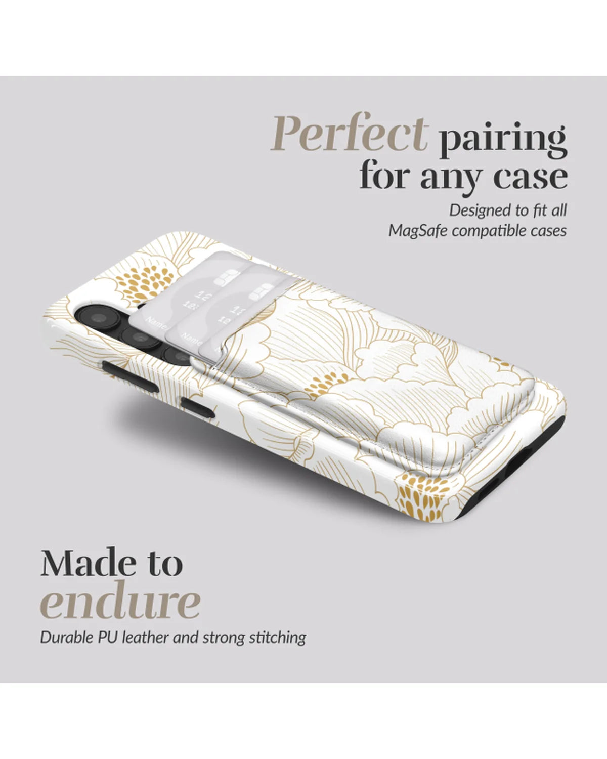 MIO White Roses MagSafe-compatibele kaarthouder