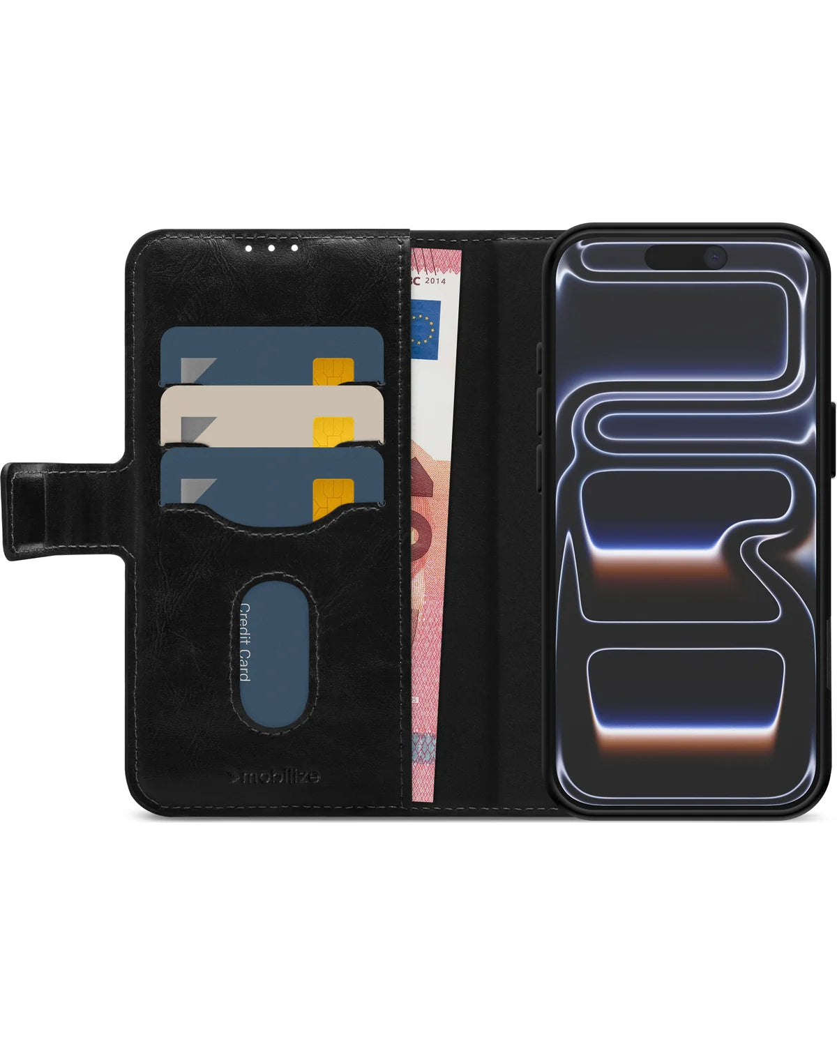 Mobilize 2-in-1 MagSafe Compatibel Gelly Wallet Hoesje (Case) – Apple iPhone 17 Pro Max – Zwart