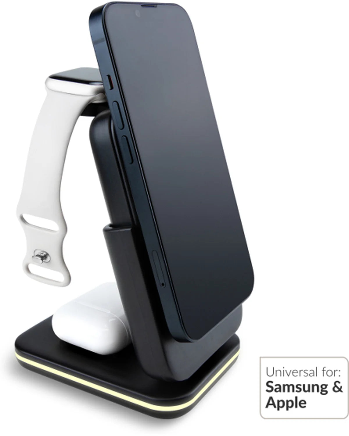 Mobilize 4-in-1 Wireless Charger met Afneembare Powerbank 5000mAh – Zwart