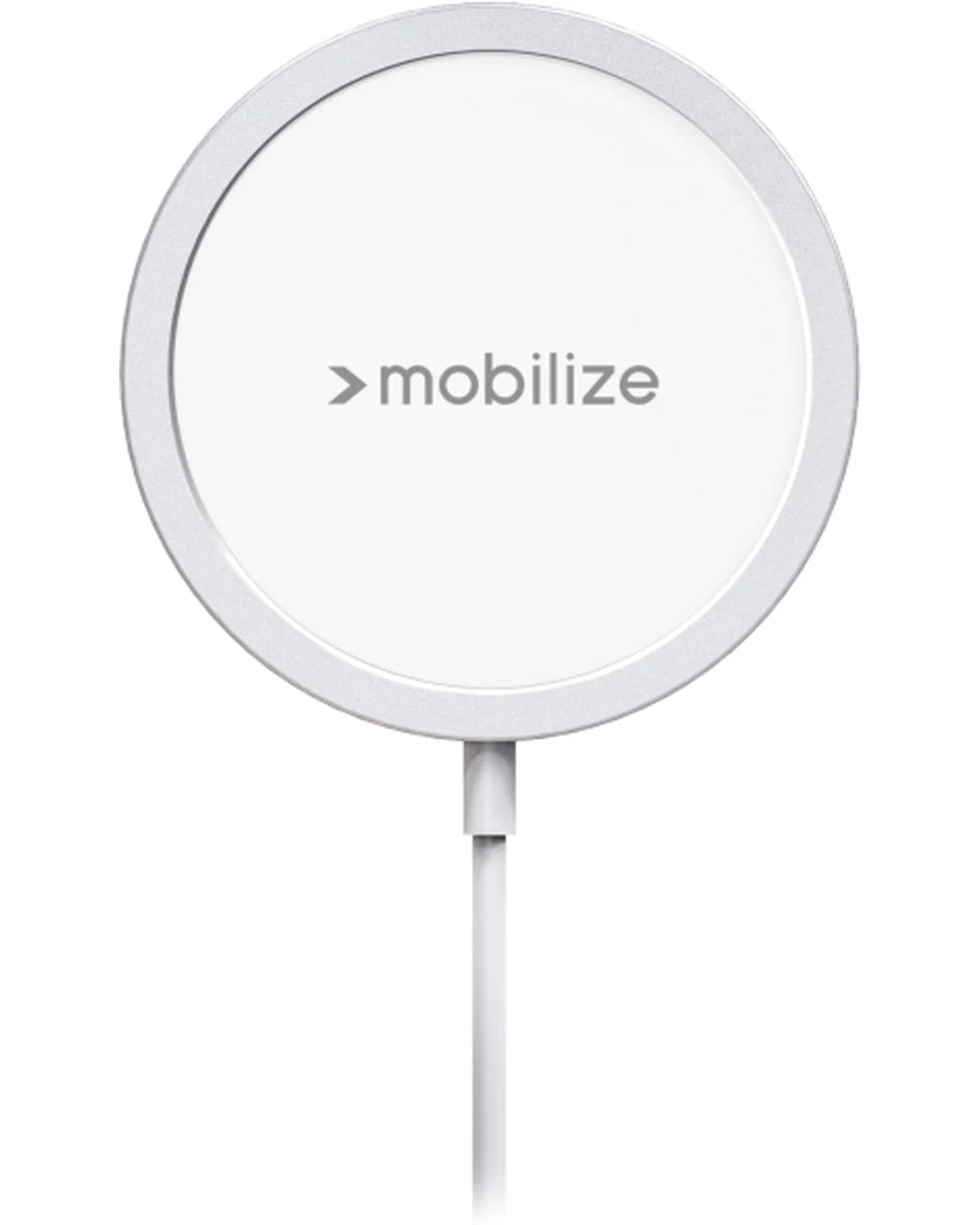 Mobilize Draadloze MagSafe Lader 15W – Aluminium – Wit