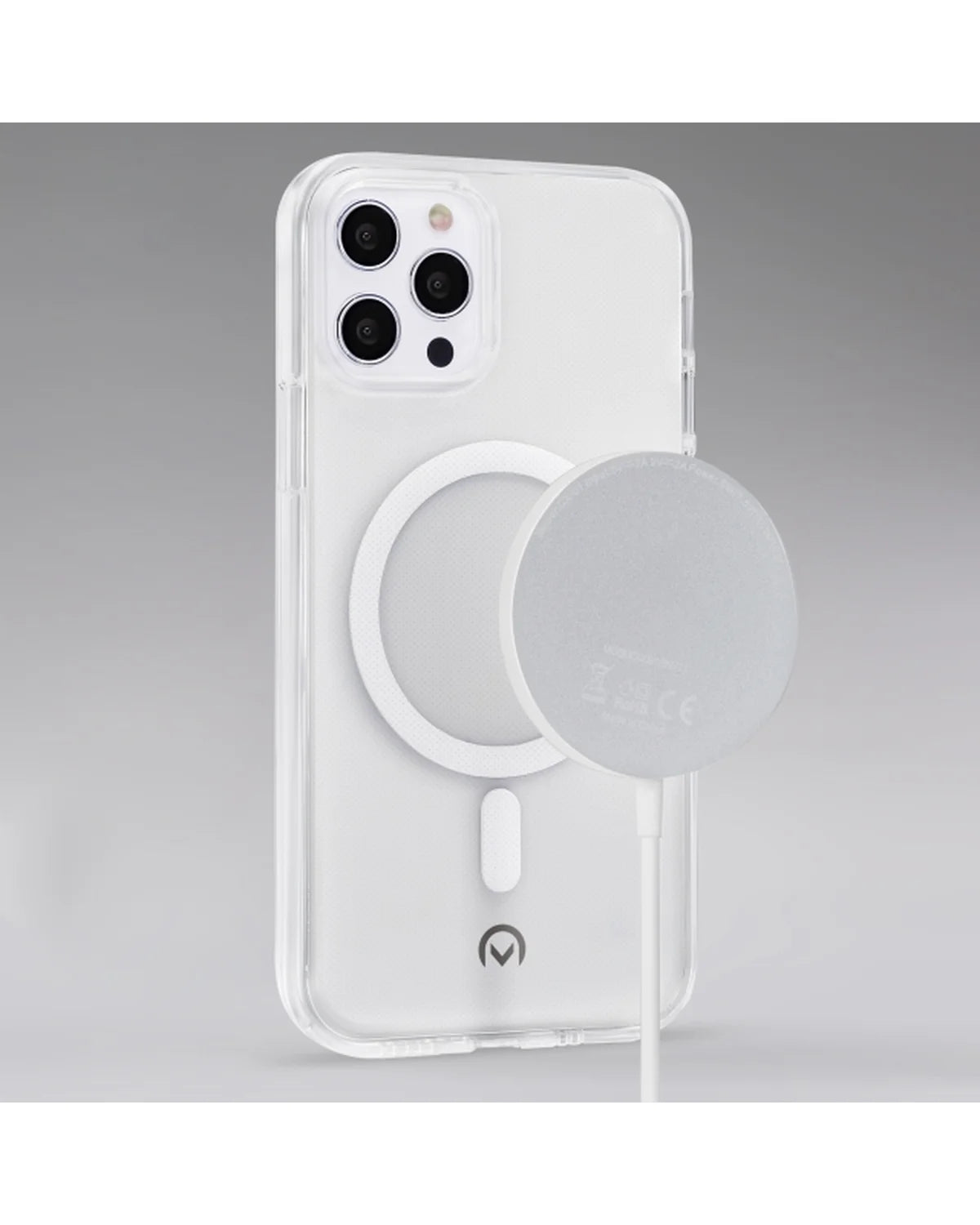 Mobilize Draadloze MagSafe Lader 15W – Aluminium – Wit