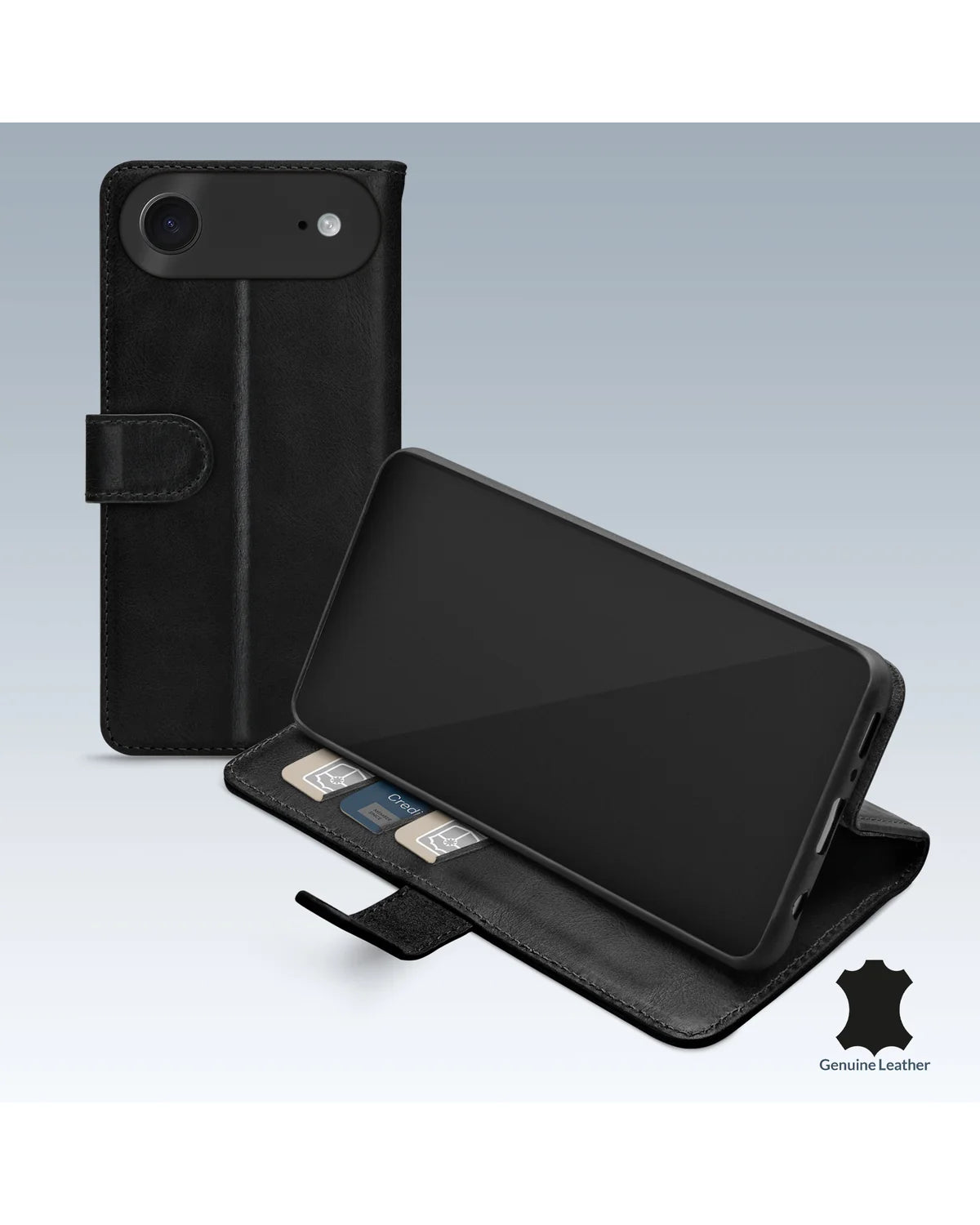 Mobilize Leather Wallet Hoesje (Case) – Apple iPhone Air – Zwart