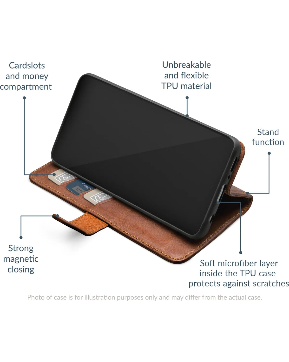 Mobilize Leather Wallet Hoesje – Samsung Galaxy A36 5G & Galaxy A56 5G – Bruin