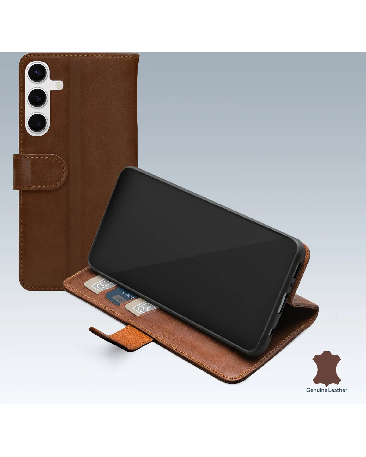 Mobilize Leather Wallet Hoesje – Samsung Galaxy S24 5G / S25 5G – Bruin