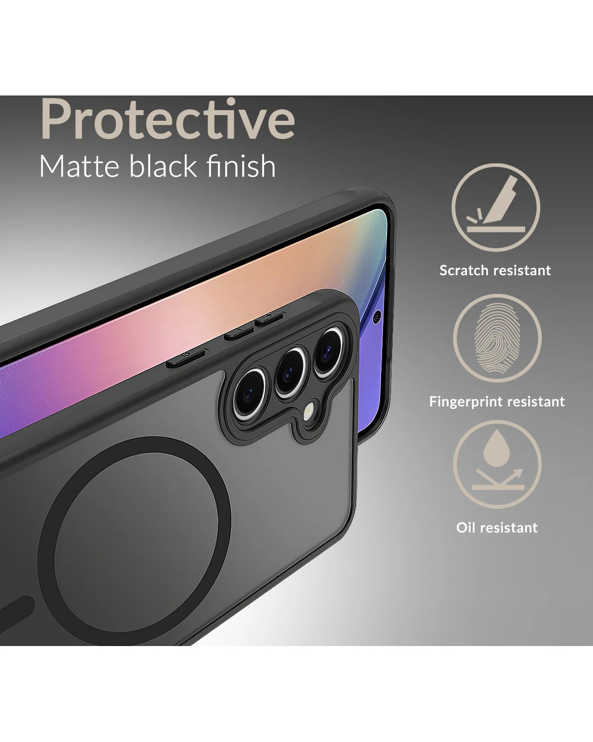 Mobilize Magsafe Compatibel Hybride Hoesje – Samsung Galaxy S25 Fe – Zwart