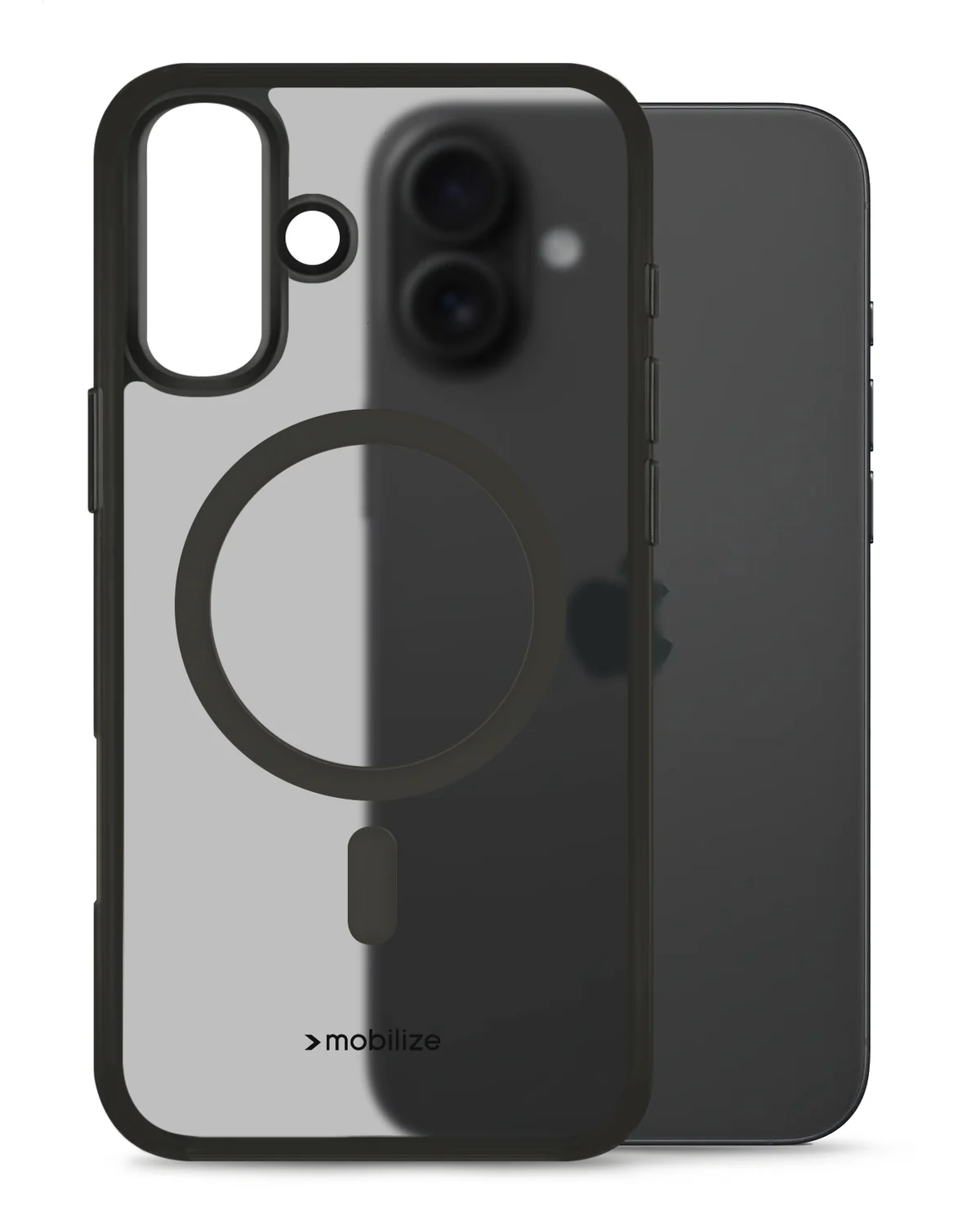 Mobilize Magsafe Compatibel Hybride Pro Case Telefoonhoesje Apple iPhone 16 Plus Zwart
