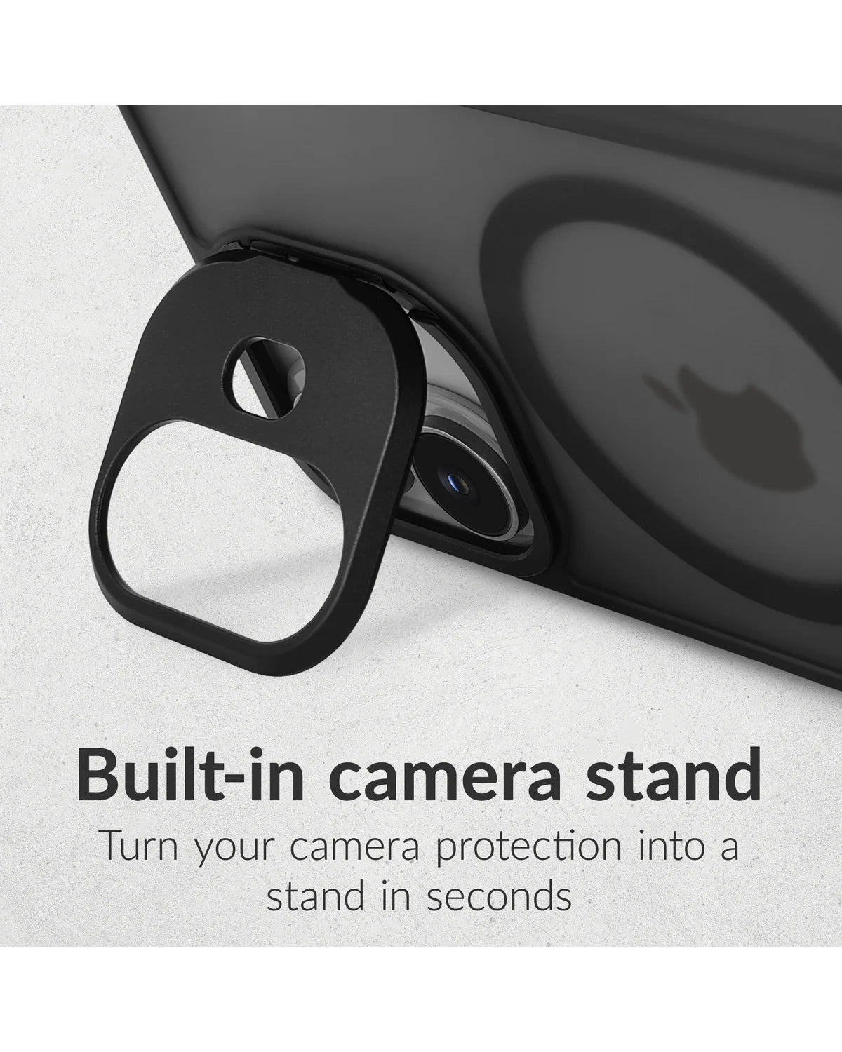 Mobilize MagSafe Compatibel Hybride Pro Hoesje (Case) met Camera Stand – Apple iPhone 15 Pro – Zwart