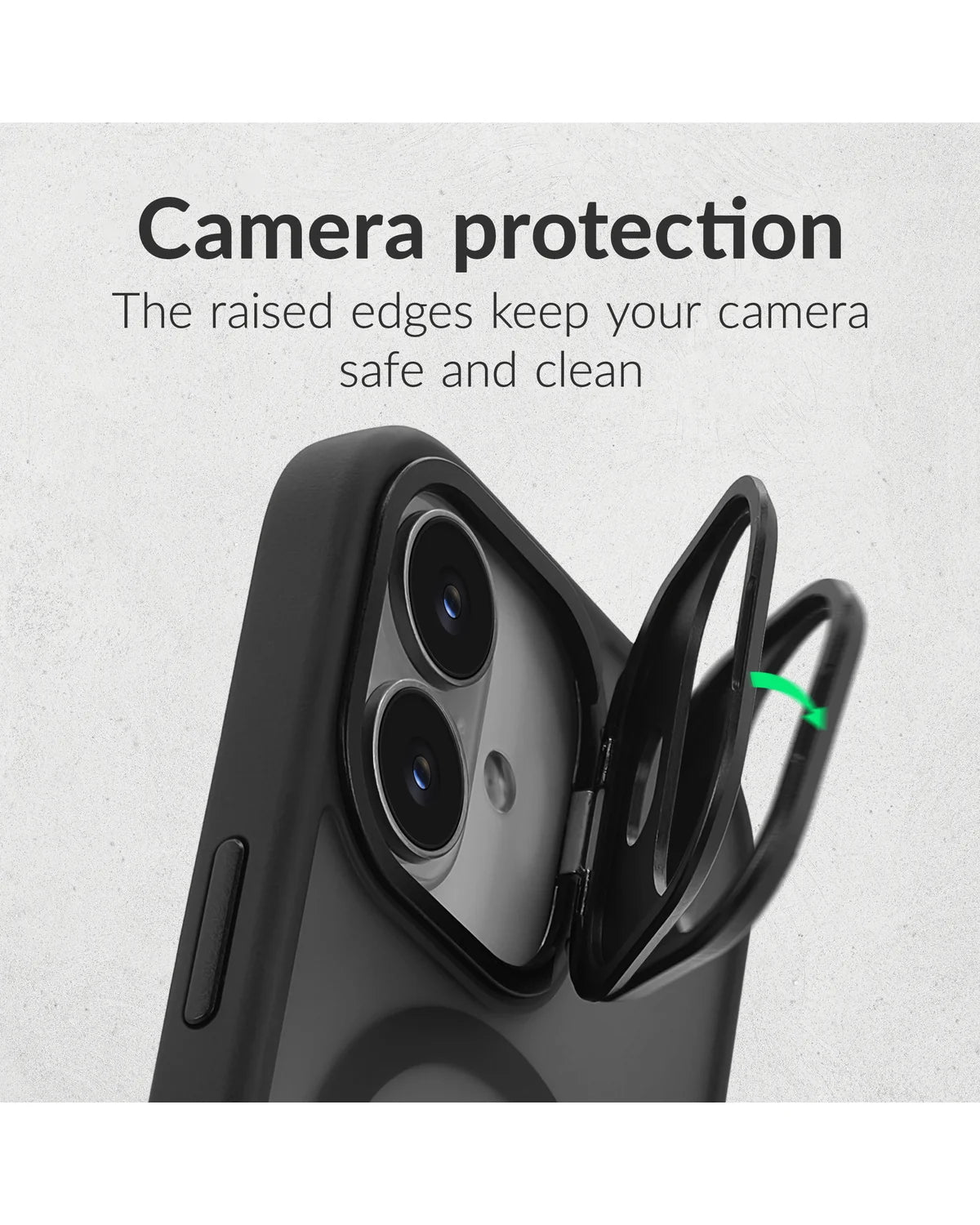 Mobilize MagSafe Compatibel Hybride Pro Hoesje (Case) met Camera Stand – Apple iPhone 15 Pro – Zwart