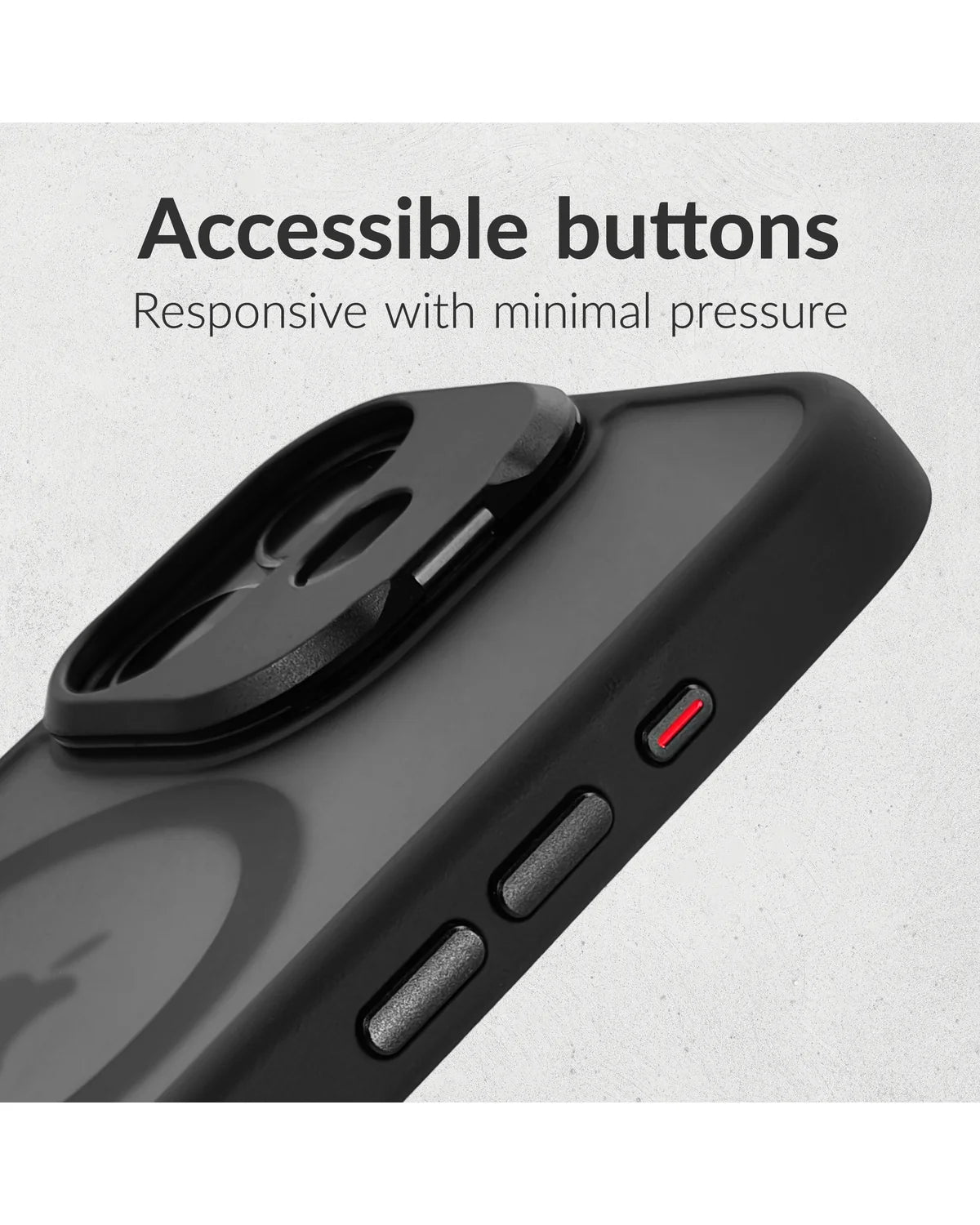 Mobilize MagSafe Compatibel Hybride Pro Hoesje (Case) met Camera Stand – Apple iPhone 16 Pro Max – Zwart