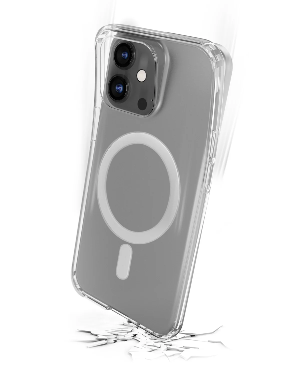 Mobilize Magsafe Compatibel Naked Protection Case Telefoonhoesje Apple iPhone 16e Transparant