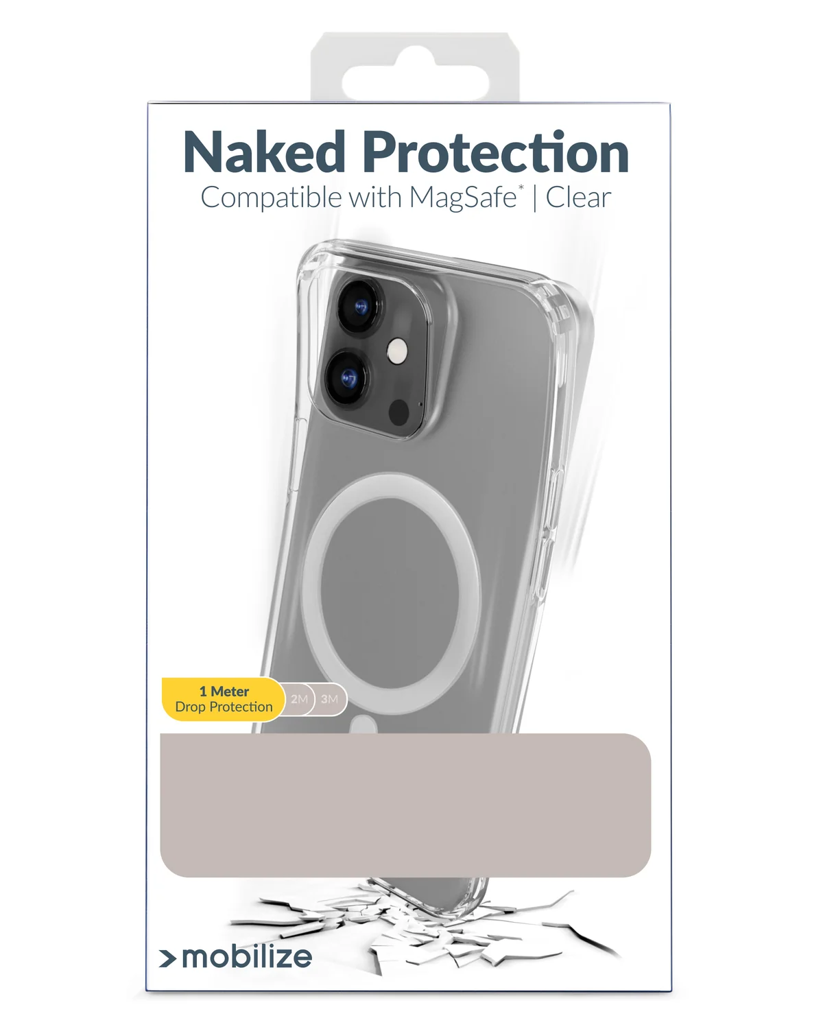 Mobilize Magsafe Compatibel Naked Protection Case Telefoonhoesje Apple iPhone 16e Transparant