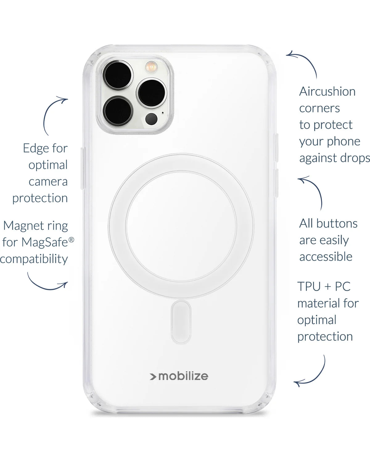 Mobilize MagSafe Compatibel Naked Protection Hoesje (Case) – Apple iPhone 17 – Transparant