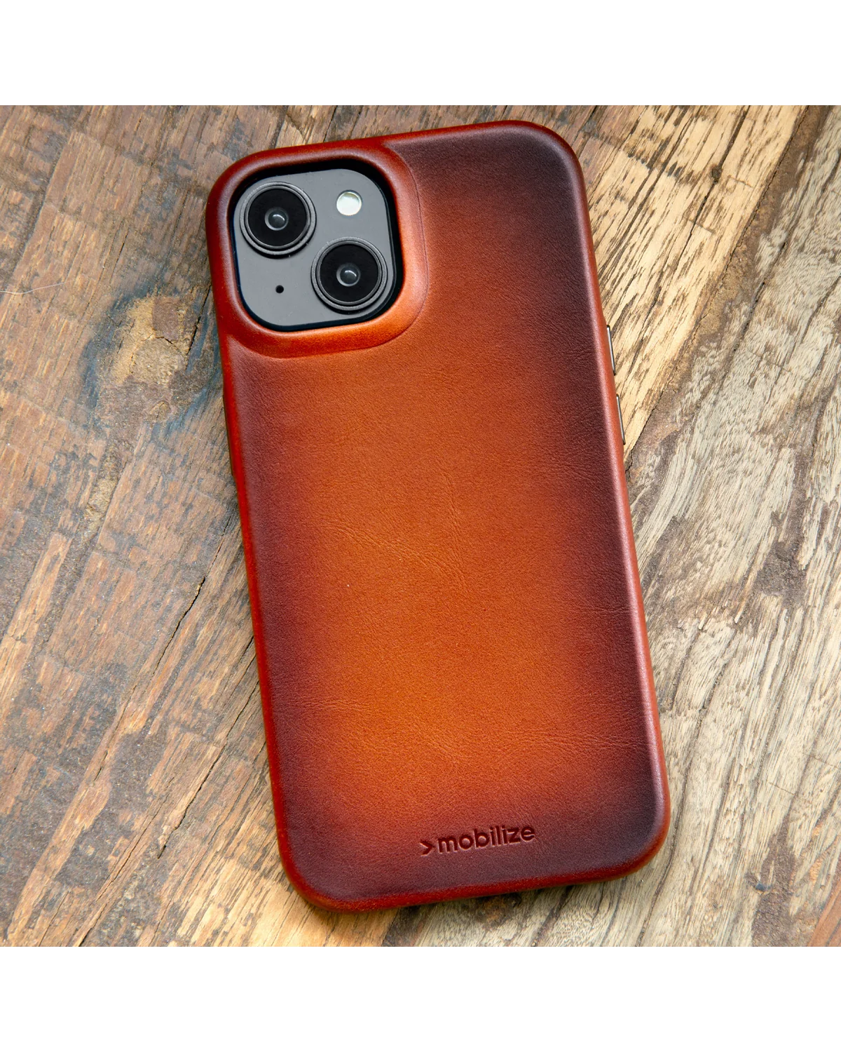 Mobilize Magsafe Compatibel Premium Leather Case telefoonhoesje Apple iPhone 16 Plus Burned Cognac