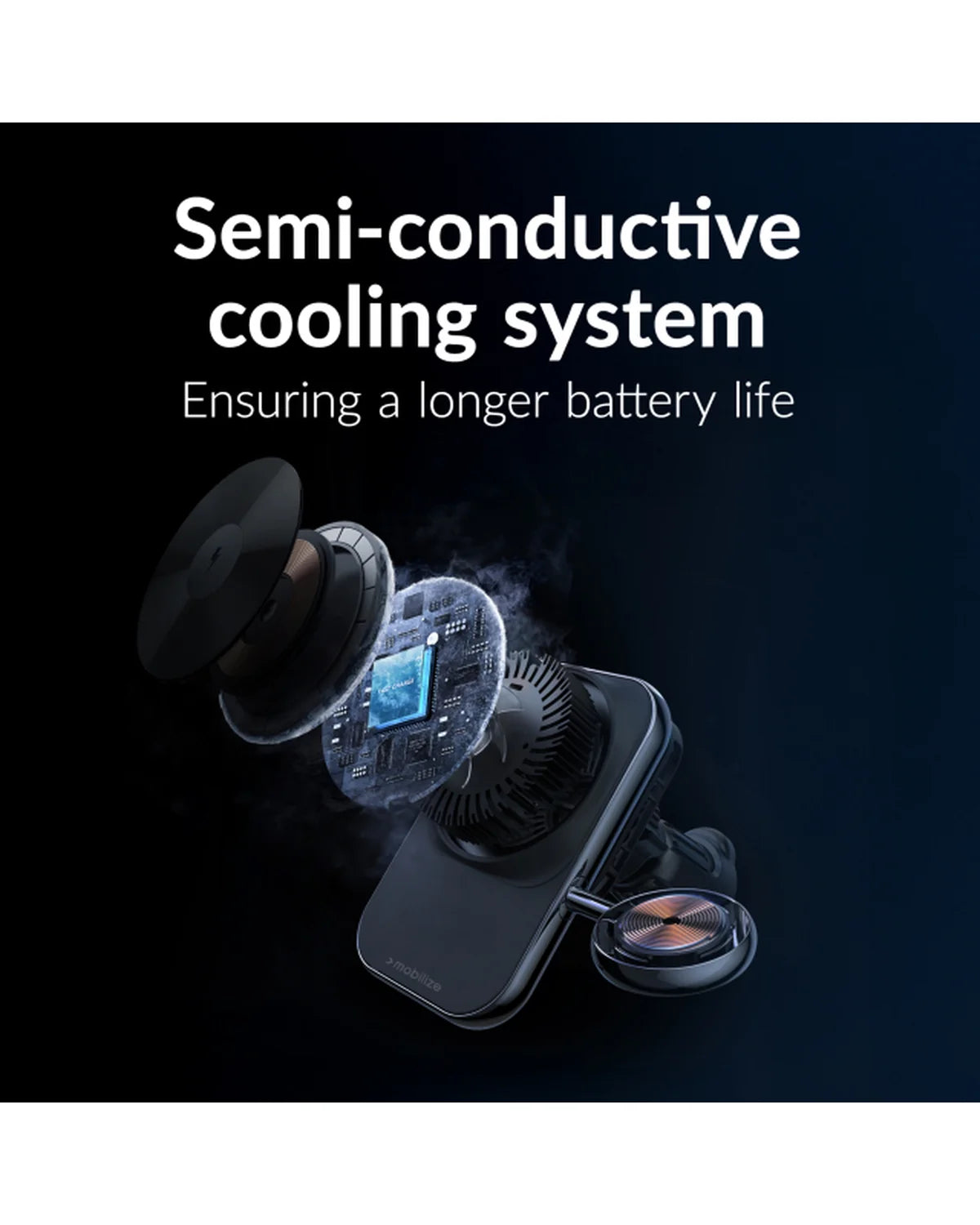 Mobilize MagSafe Compatibele Autolader voor Telefoon & Watch 18W – Zwart