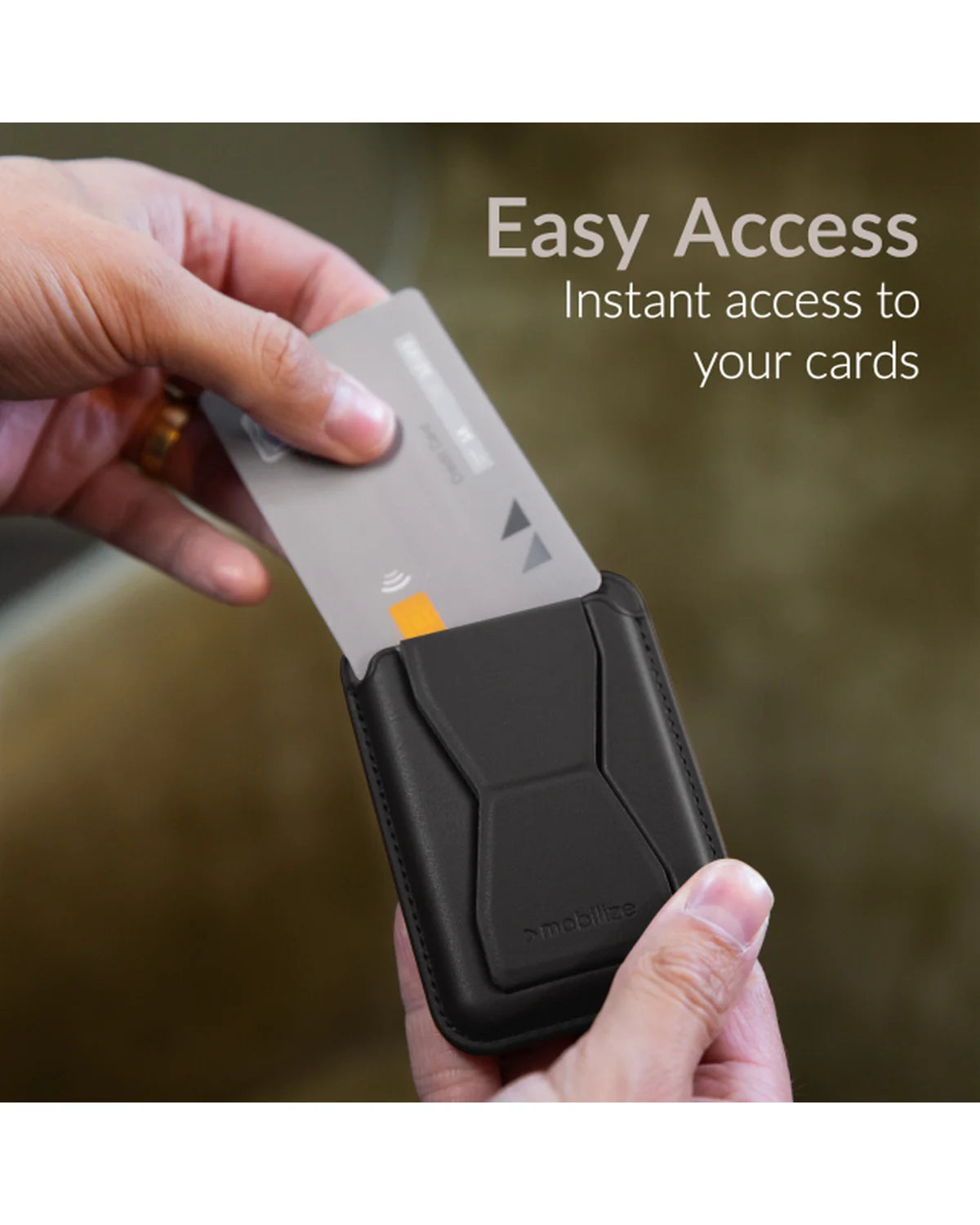 Mobilize MagSafe-compatibele magnetische kaarthouder – Zwart
