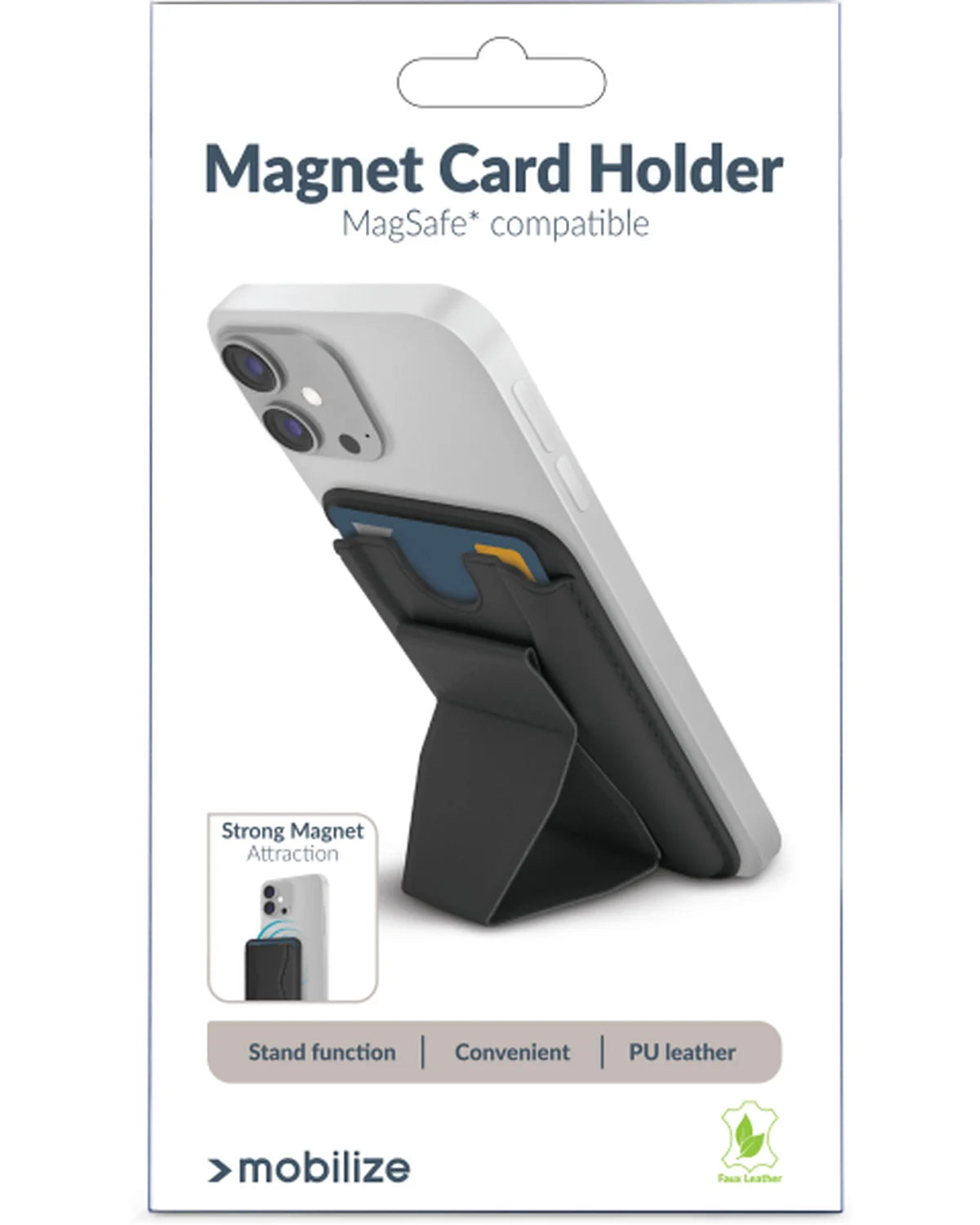 Mobilize MagSafe-compatibele magnetische kaarthouder – Zwart