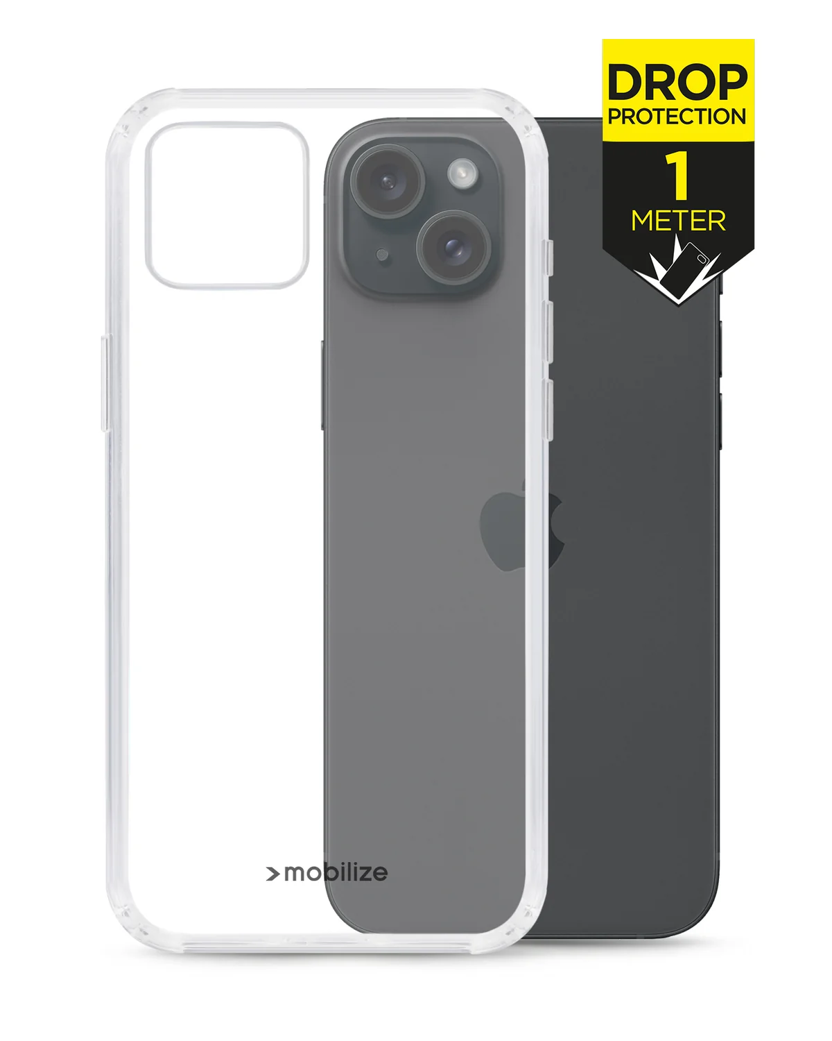 Mobilize Naked Protection Case Telefoonhoesje Apple iPhone 15 Plus Transparant