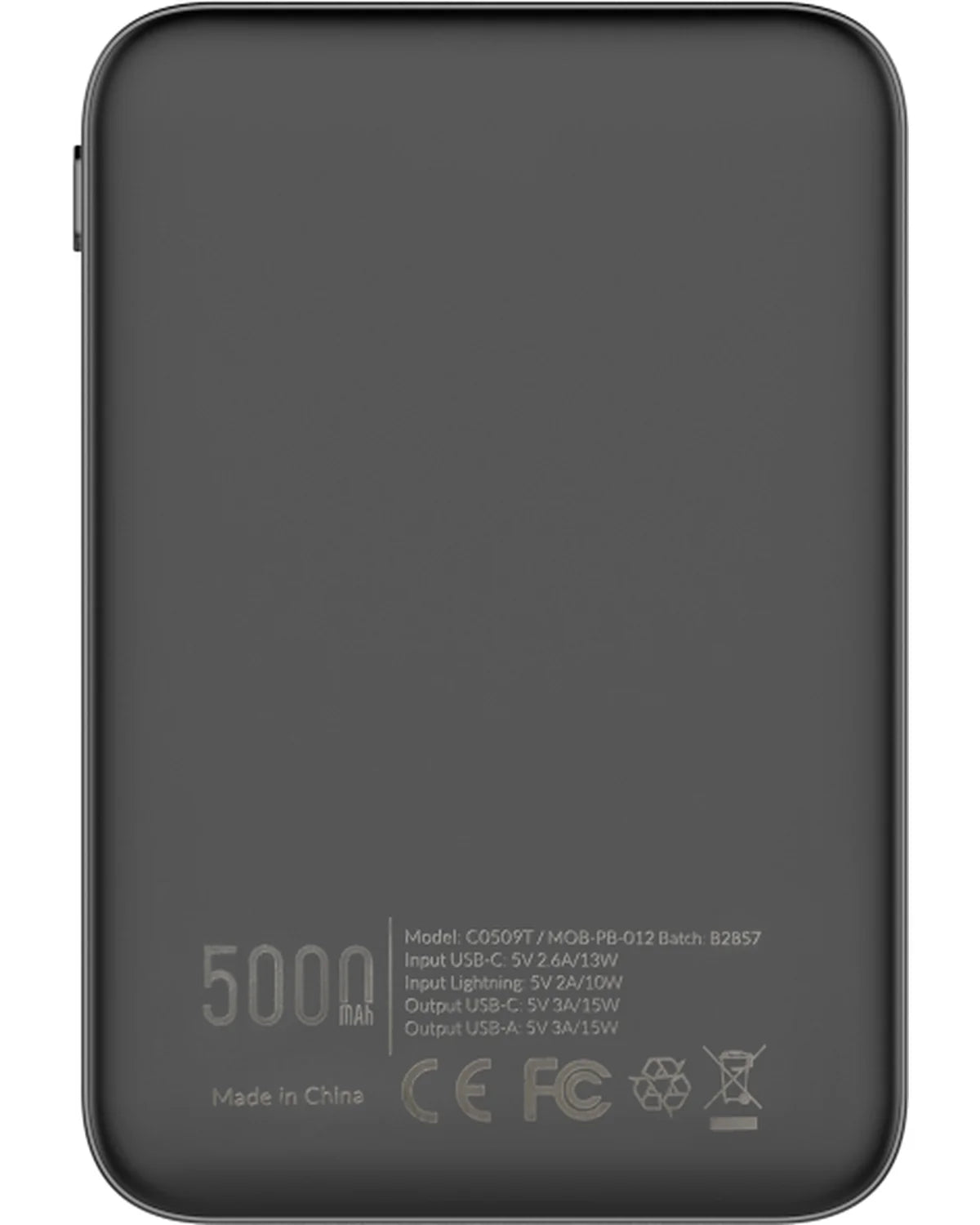 Mobilize Powerbank 5000mAh – 15W – Zwart