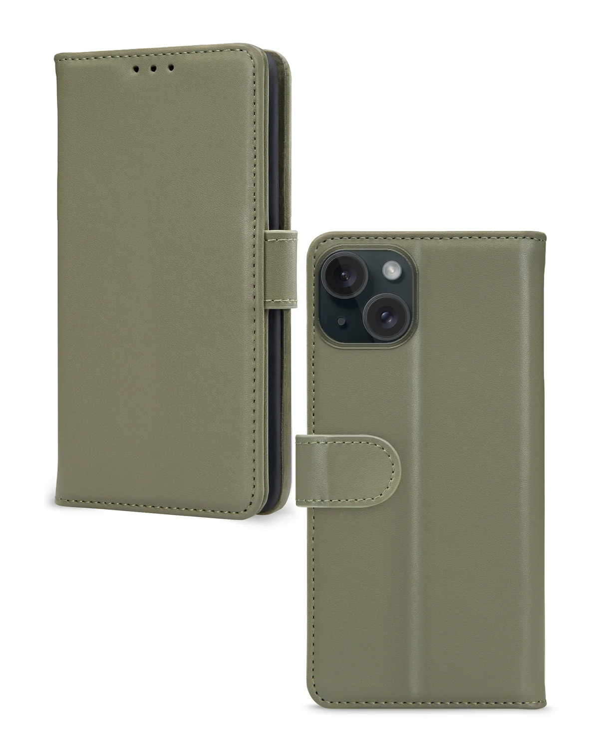 Mobilize Premium Gelly Wallet Book Case Telefoonhoesje Apple iPhone 15 Plus Groen