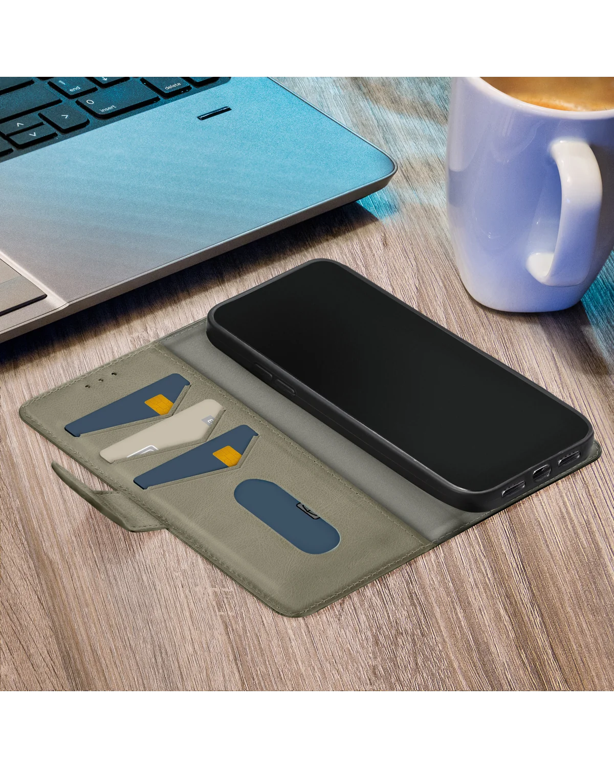 Mobilize Premium Gelly Wallet Book Case Telefoonhoesje Apple iPhone 15 Pro Groen