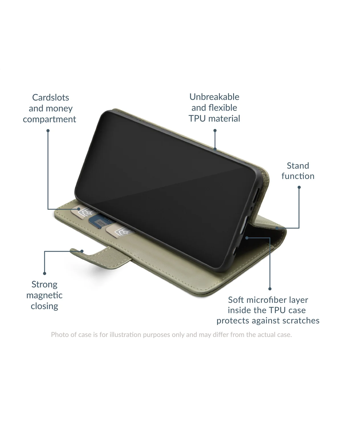 Mobilize Premium Gelly Wallet Book Case Telefoonhoesje Apple iPhone 15 Pro Groen