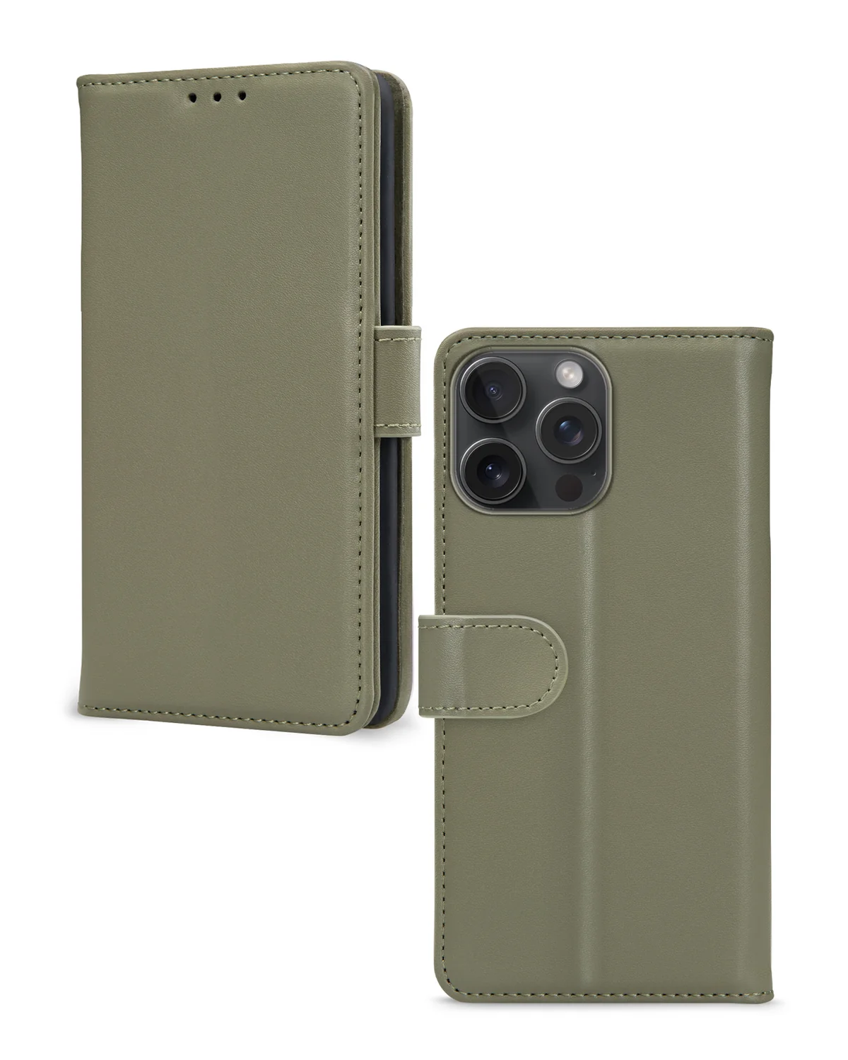 Mobilize Premium Gelly Wallet Book Case Telefoonhoesje Apple iPhone 15 Pro Max Groen