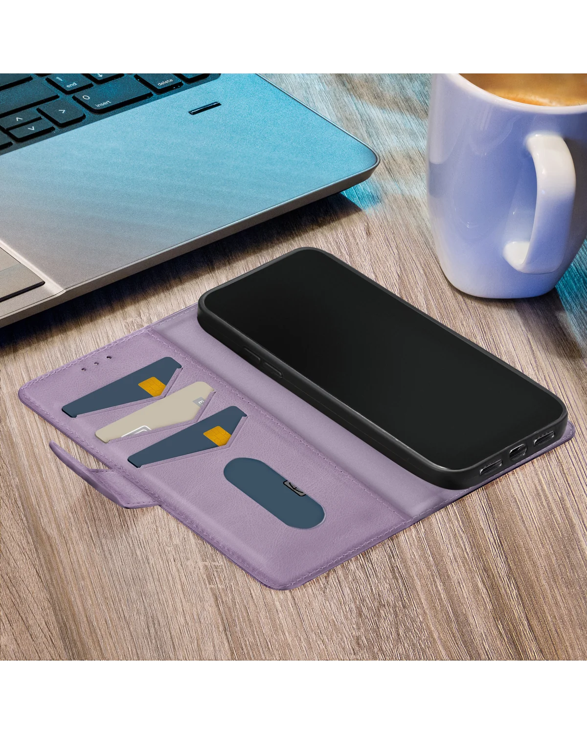 Mobilize Premium Gelly Wallet Book Case Telefoonhoesje Apple iPhone 15 Pro Max Paars