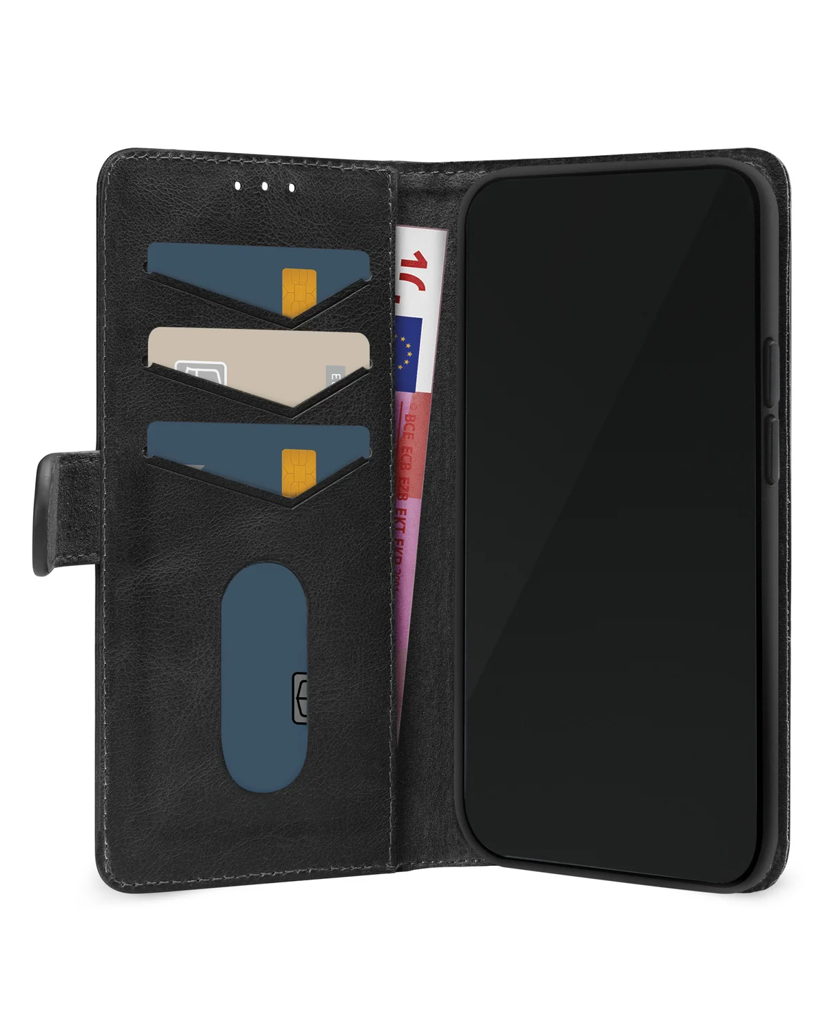 Mobilize Premium Gelly Wallet Book Case Telefoonhoesje Apple iPhone 16 Plus Zwart