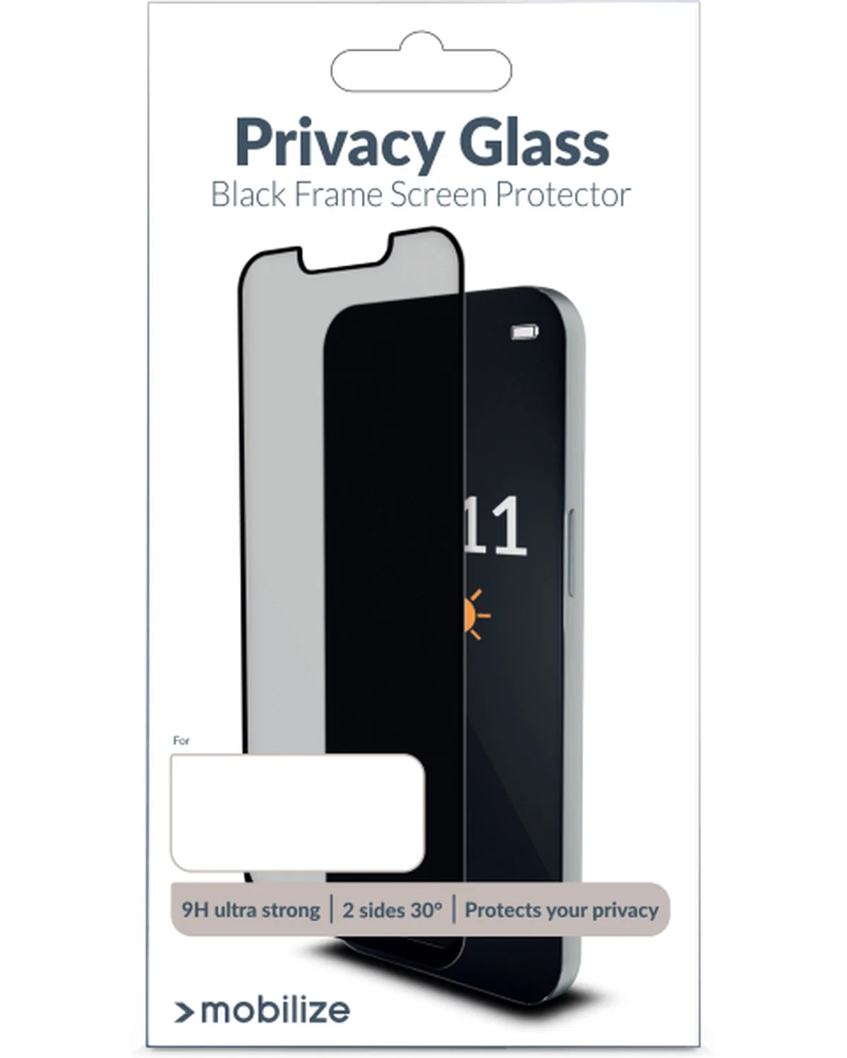Mobilize Privacy Glass Screenprotector Black Frame Samsung Galaxy S25 Plus 5G
