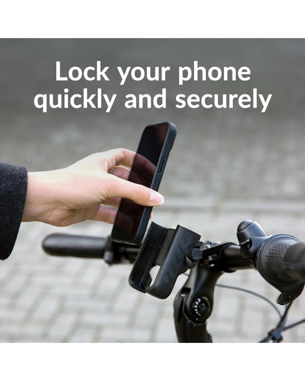 Mobilize Quick Lock Telefoonhouder voor Fiets – Zwart