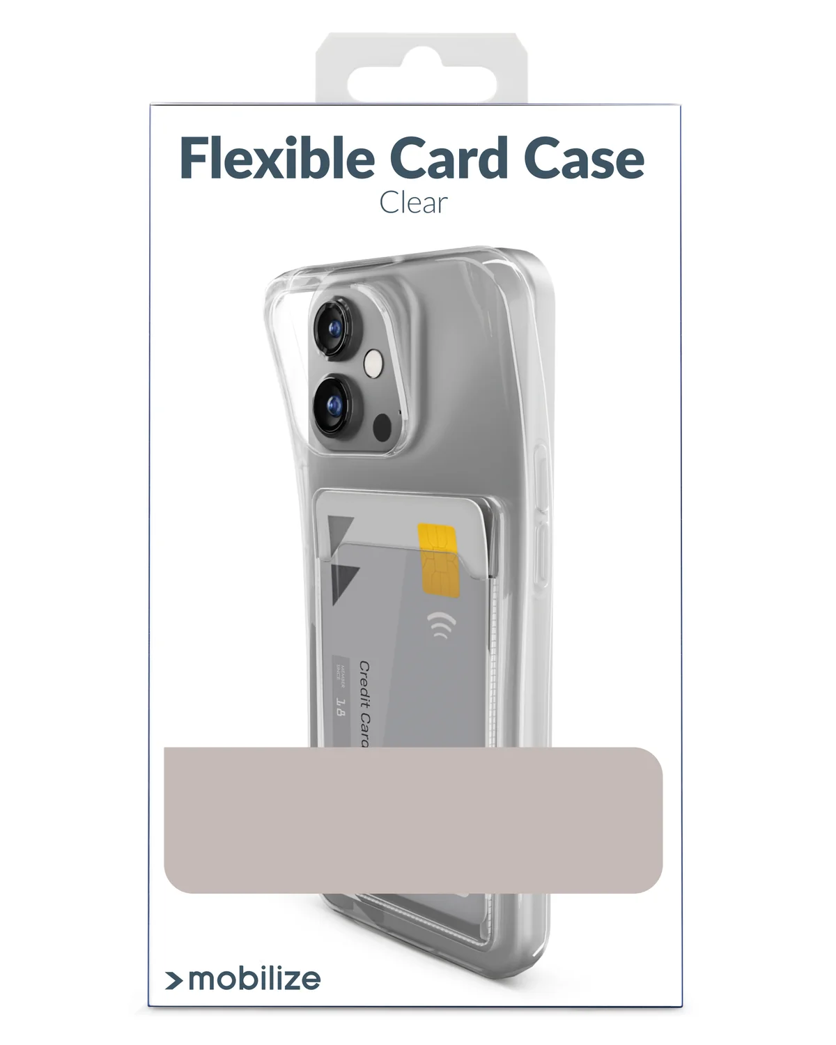 Mobilize Rubber Gelly Card Case Telefoonhoesje Apple iPhone 15 Pro Max Transparant