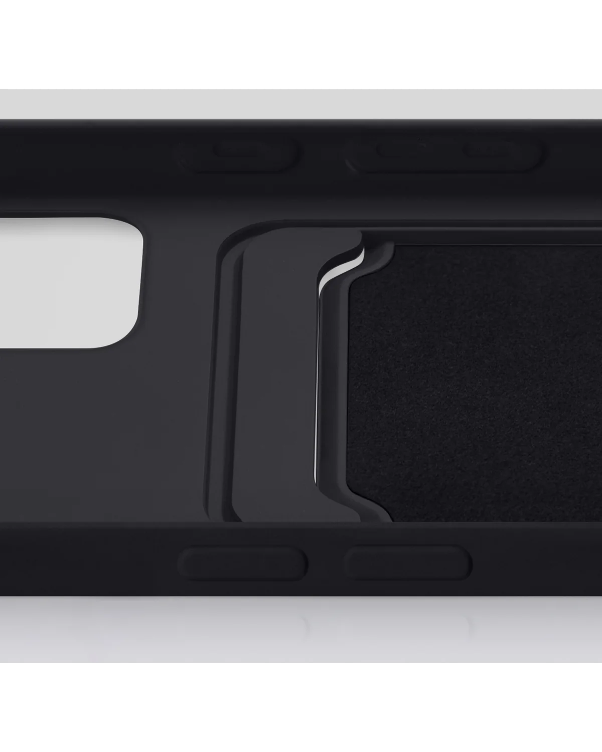 Mobilize Rubber Gelly Card Case Telefoonhoesje Apple iPhone 16 Pro Max Mat Zwart