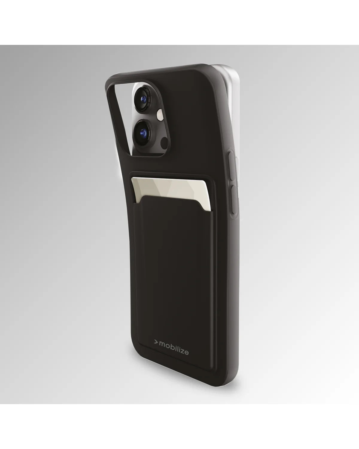 Mobilize Rubber Gelly Card Hoesje (Case) – Apple iPhone 17 Pro – Mat Zwart