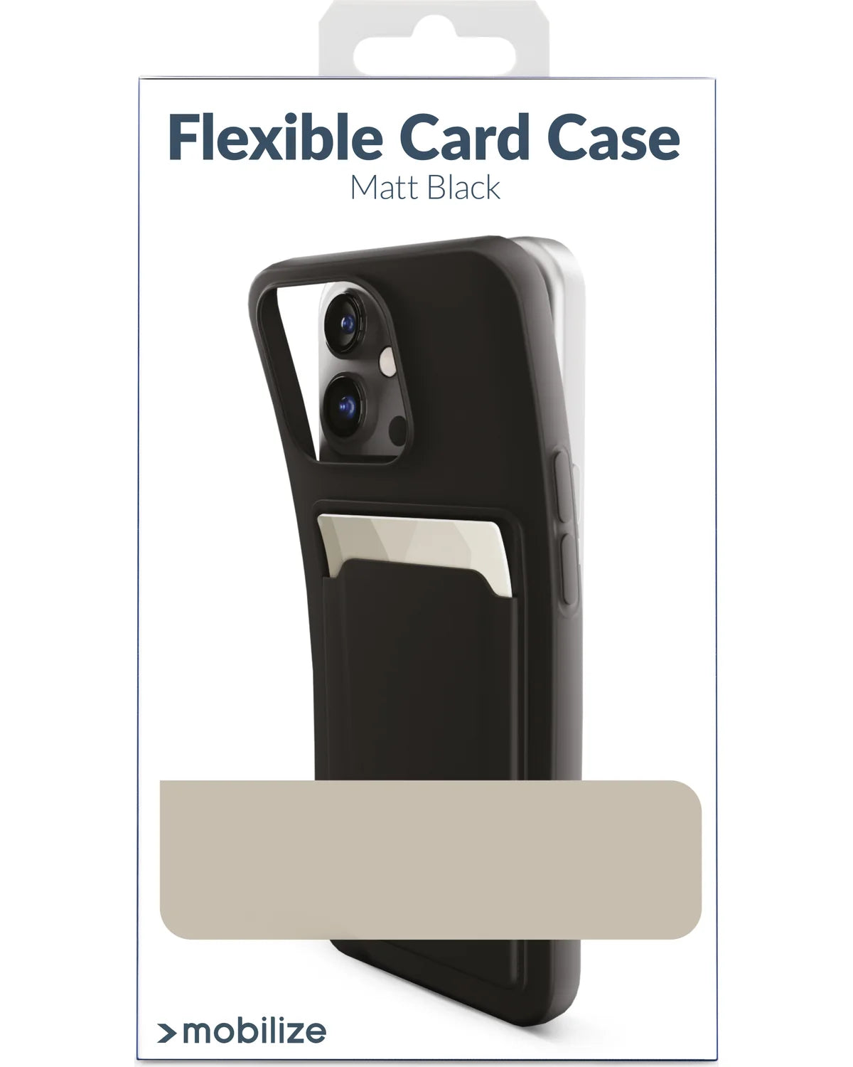 Mobilize Rubber Gelly Card Hoesje (Case) – Apple iPhone 17 Pro – Mat Zwart