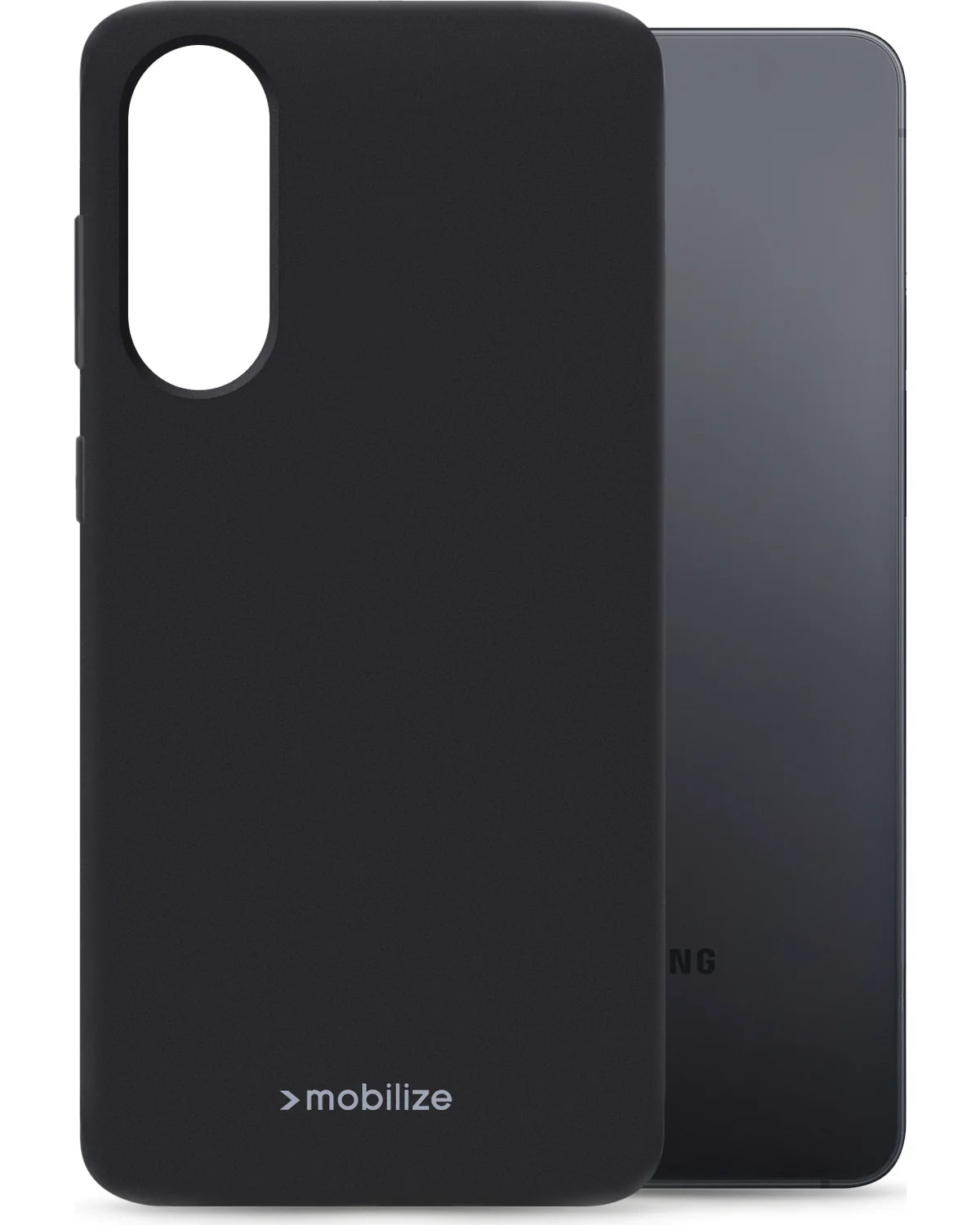 Mobilize Rubber Gelly Hoesje – Samsung Galaxy S25 Edge 5G – Mat Zwart