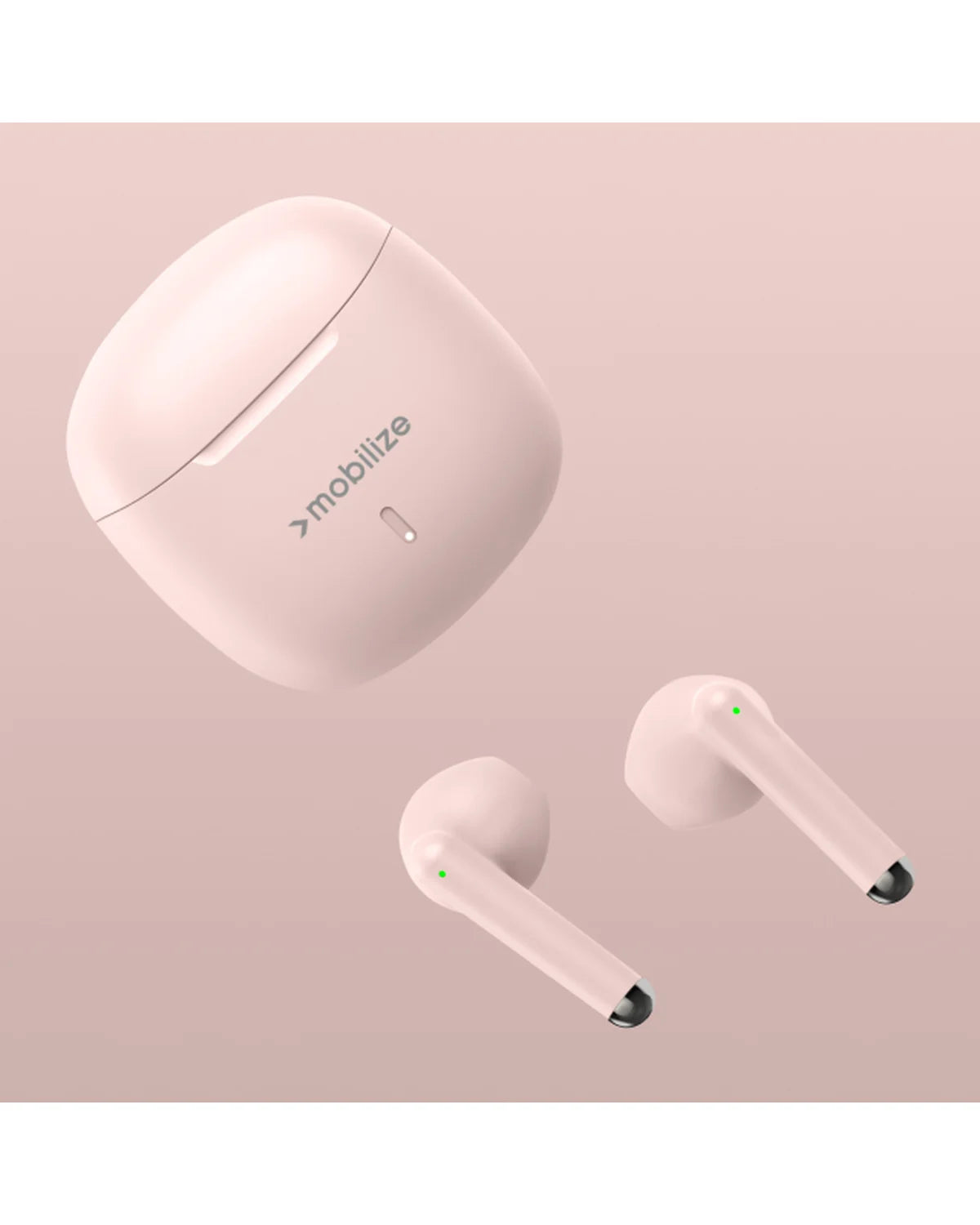 Mobilize TWS Draadloze Oordopjes – Pastel Roze