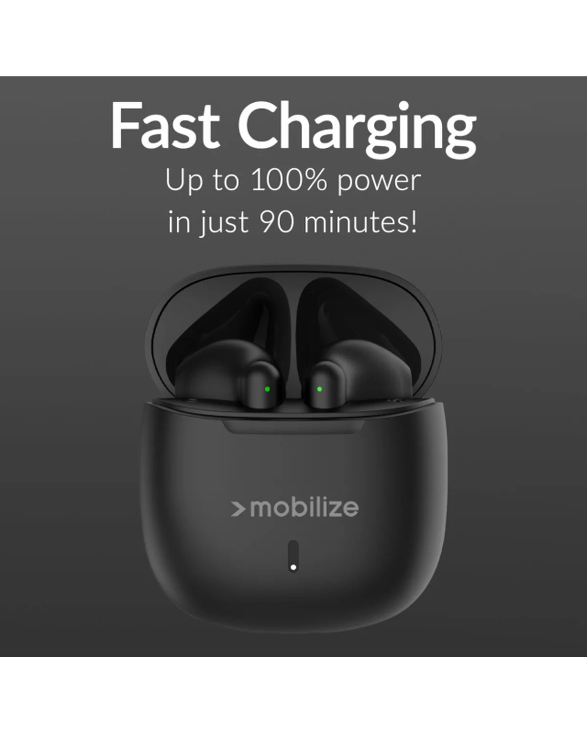 Mobilize TWS Draadloze Oordopjes – Zwart