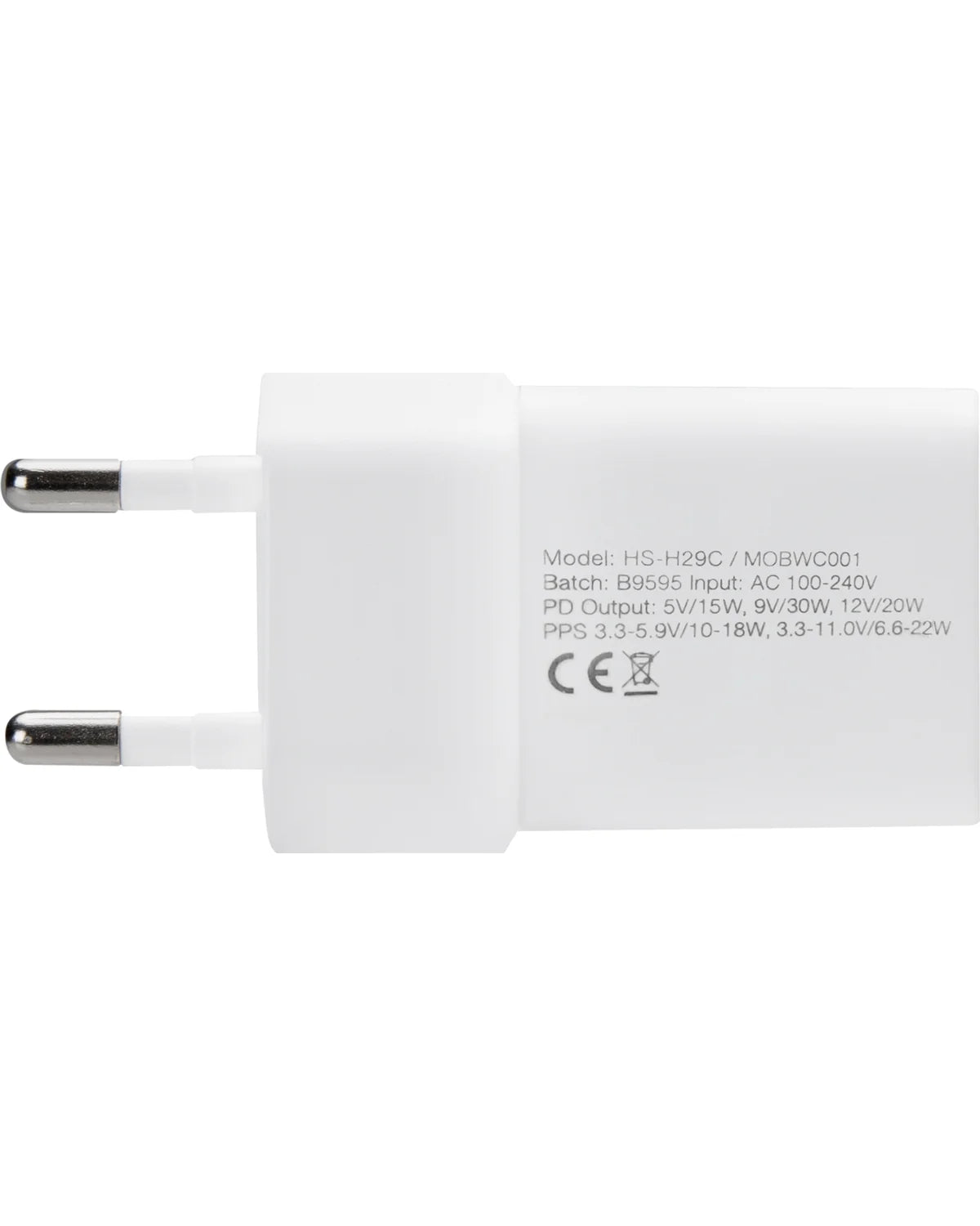 Mobilize USB-C GaN Snellader 30W PD/PPS – Wit