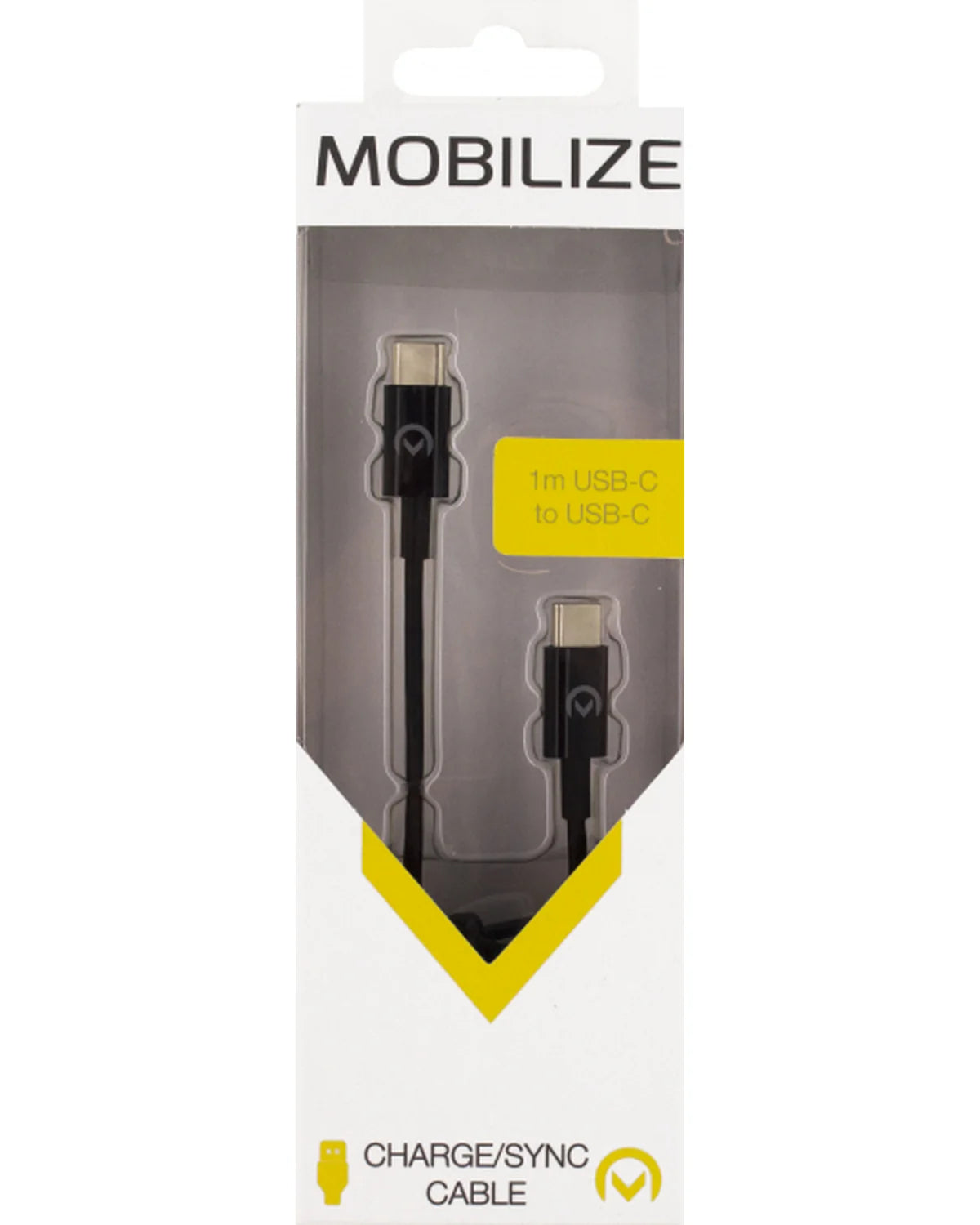 Mobilize USB-C naar USB-C Kabel 1m – 60W – Zwart