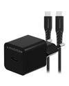 Mobilize USB-C Snellader 20W – PD/PPS – 1.2m USB-C Nylon Kabel – Zwart