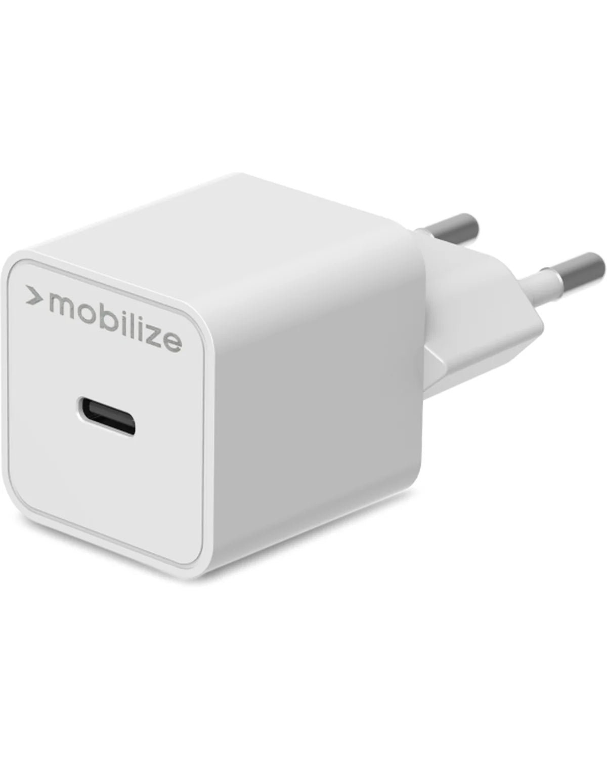 Mobilize Wandlader USB-C 20W – PD + MFi Lightning Kabel 1.2m – Wit