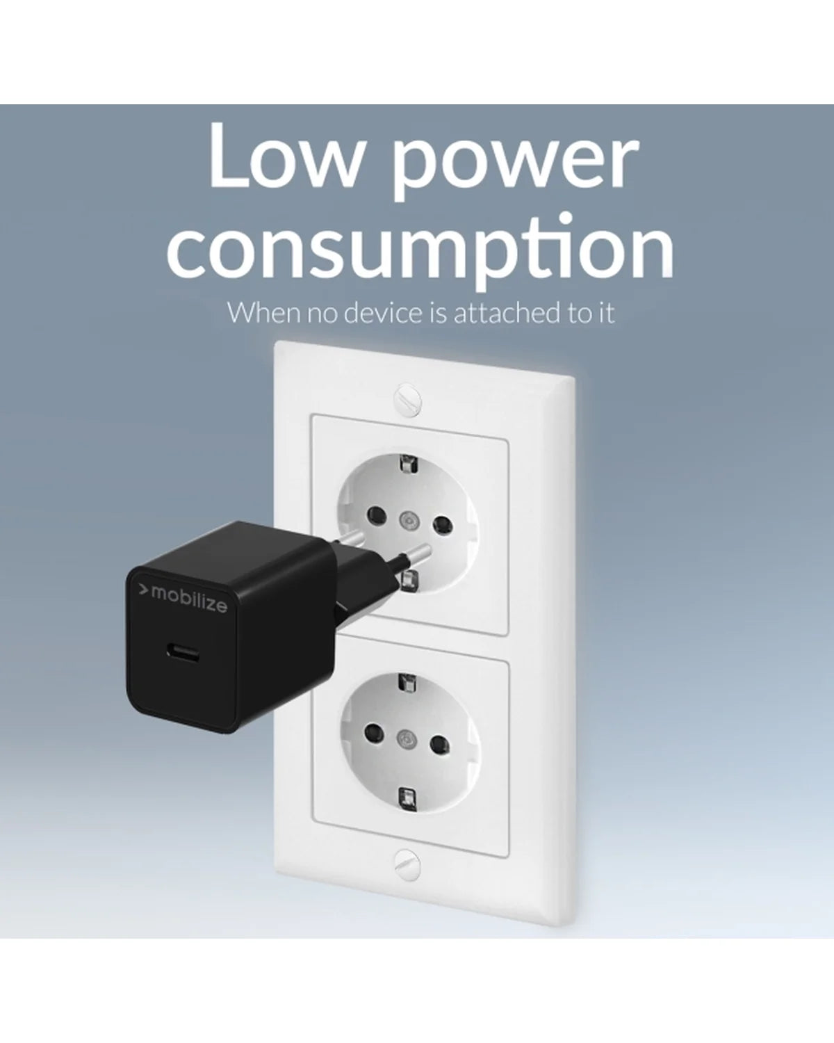 Mobilize Wandlader USB-C 20W – PD/PPS – Zwart