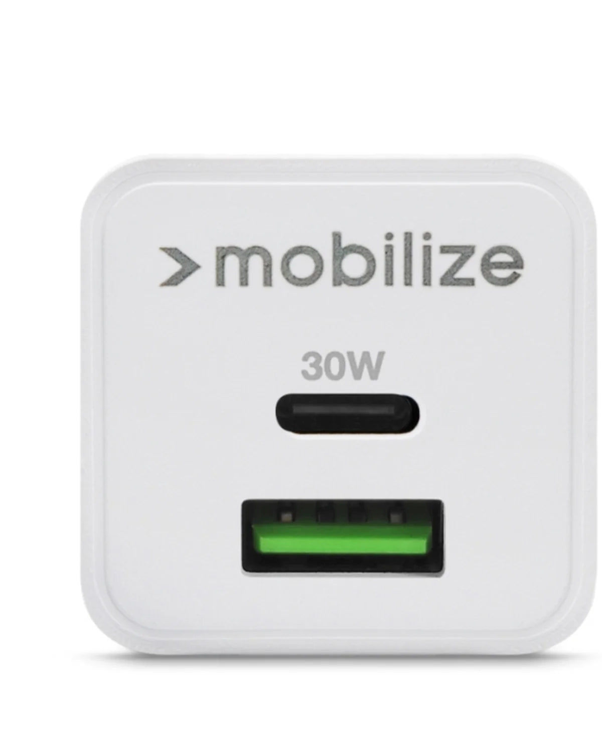 Mobilize Wandlader USB-C + USB GaN 30W – PD/PPS – Wit