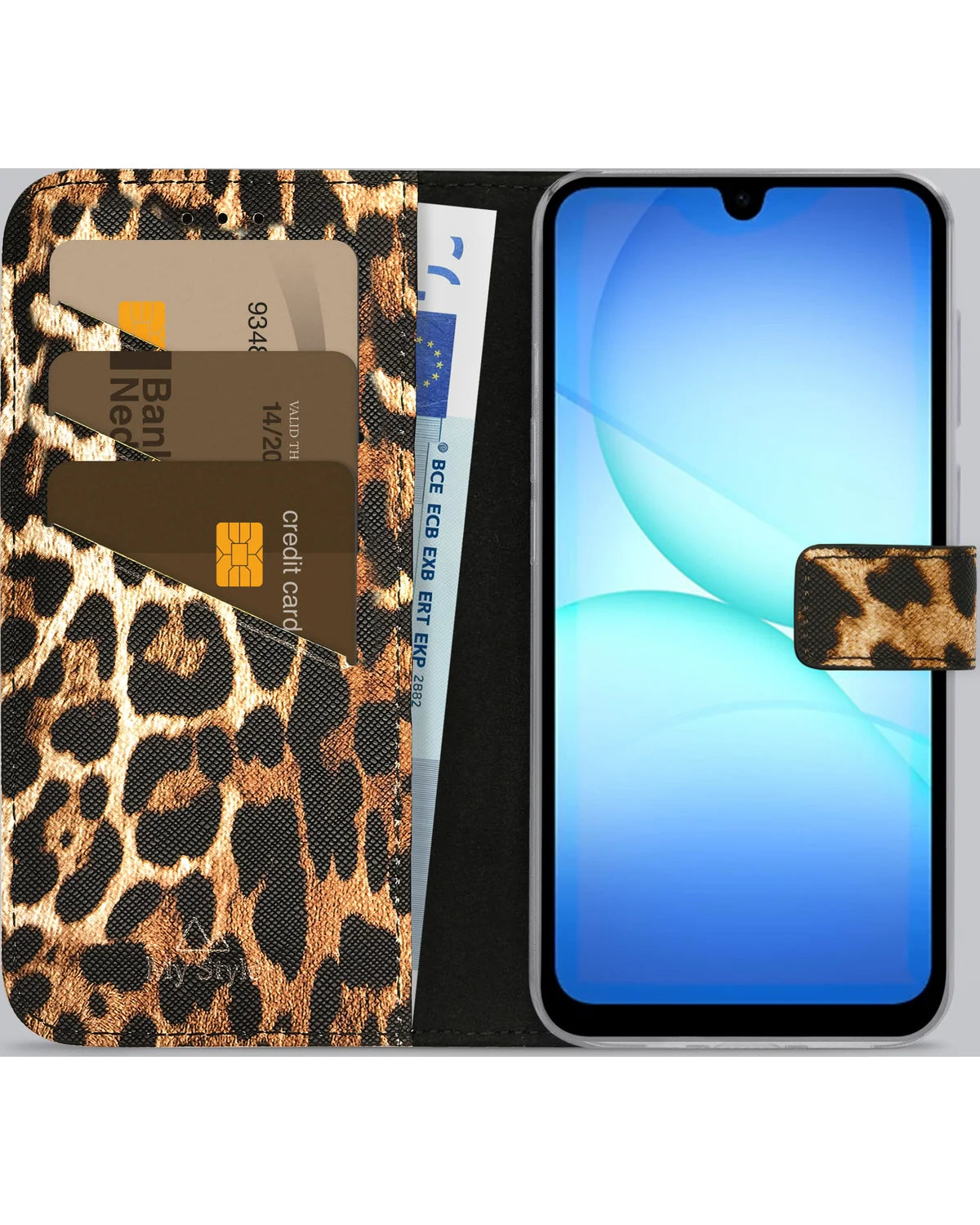 My Style Flex Wallet Hoesje – Samsung Galaxy A26 5G & Galaxy A17 4G/5G – Wild Leopard