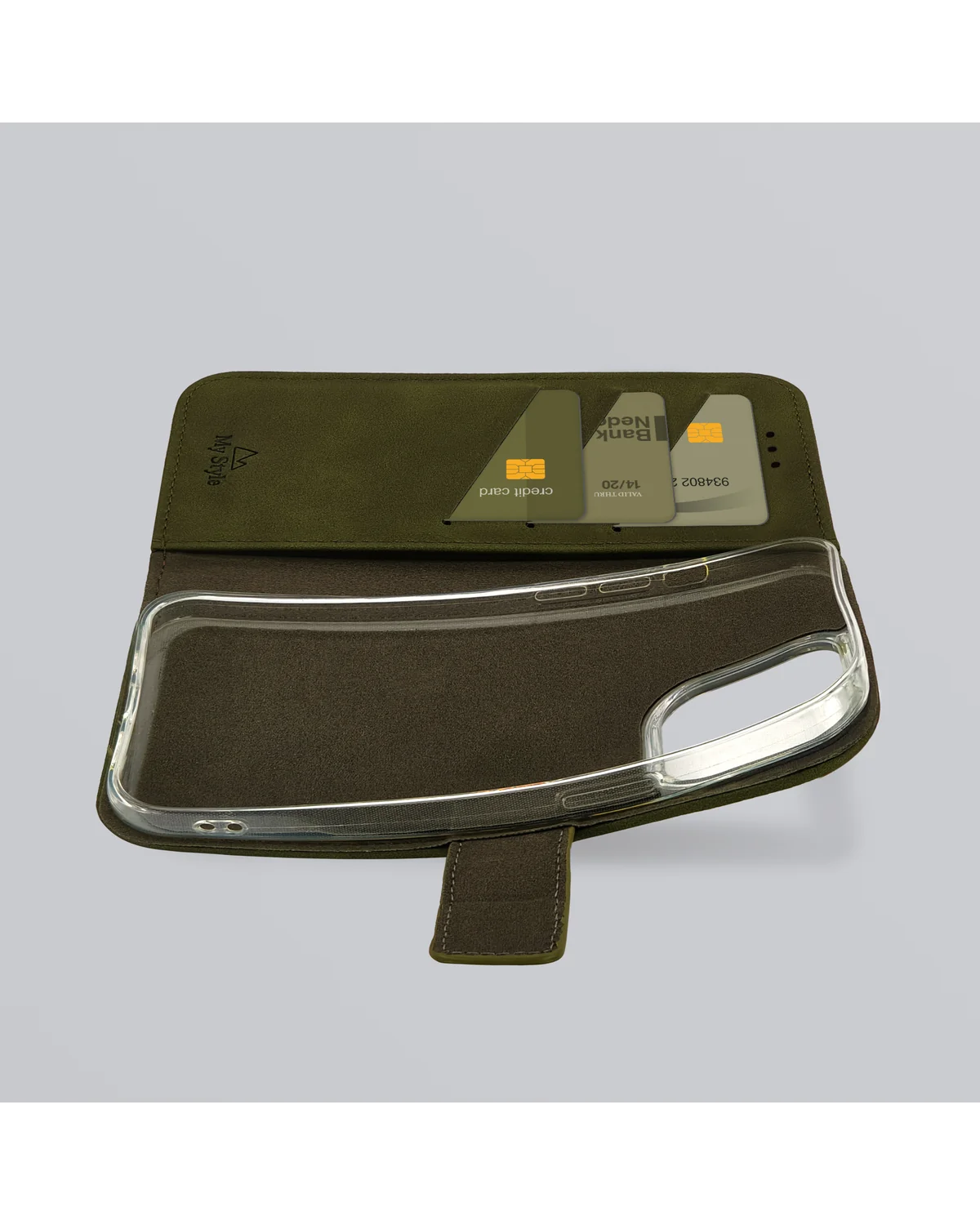 My Style Flex Wallet Telefoonhoesje Apple iPhone 15 Bosgroen