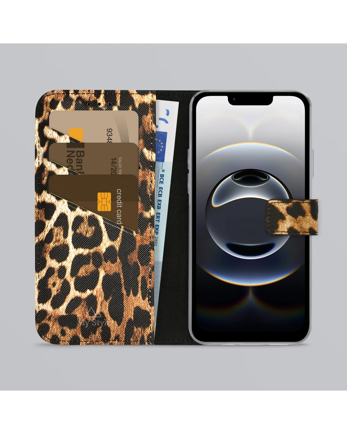 My Style Flex Wallet Telefoonhoesje Apple iPhone 16e Wild Leopard